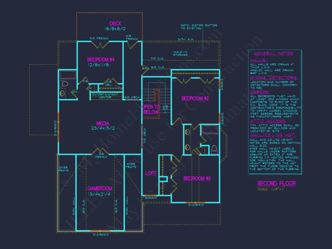 Classic 2-Story house Plan with CAD Designs and Bonus Spaces