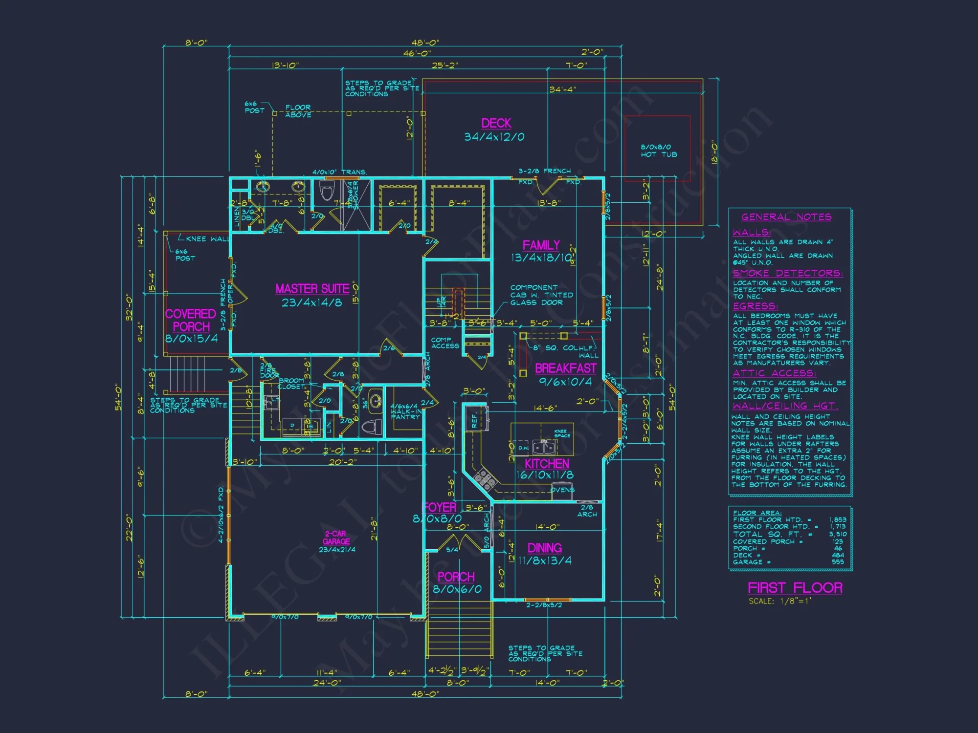Classic 2-Story house Plan with CAD Designs and Bonus Spaces