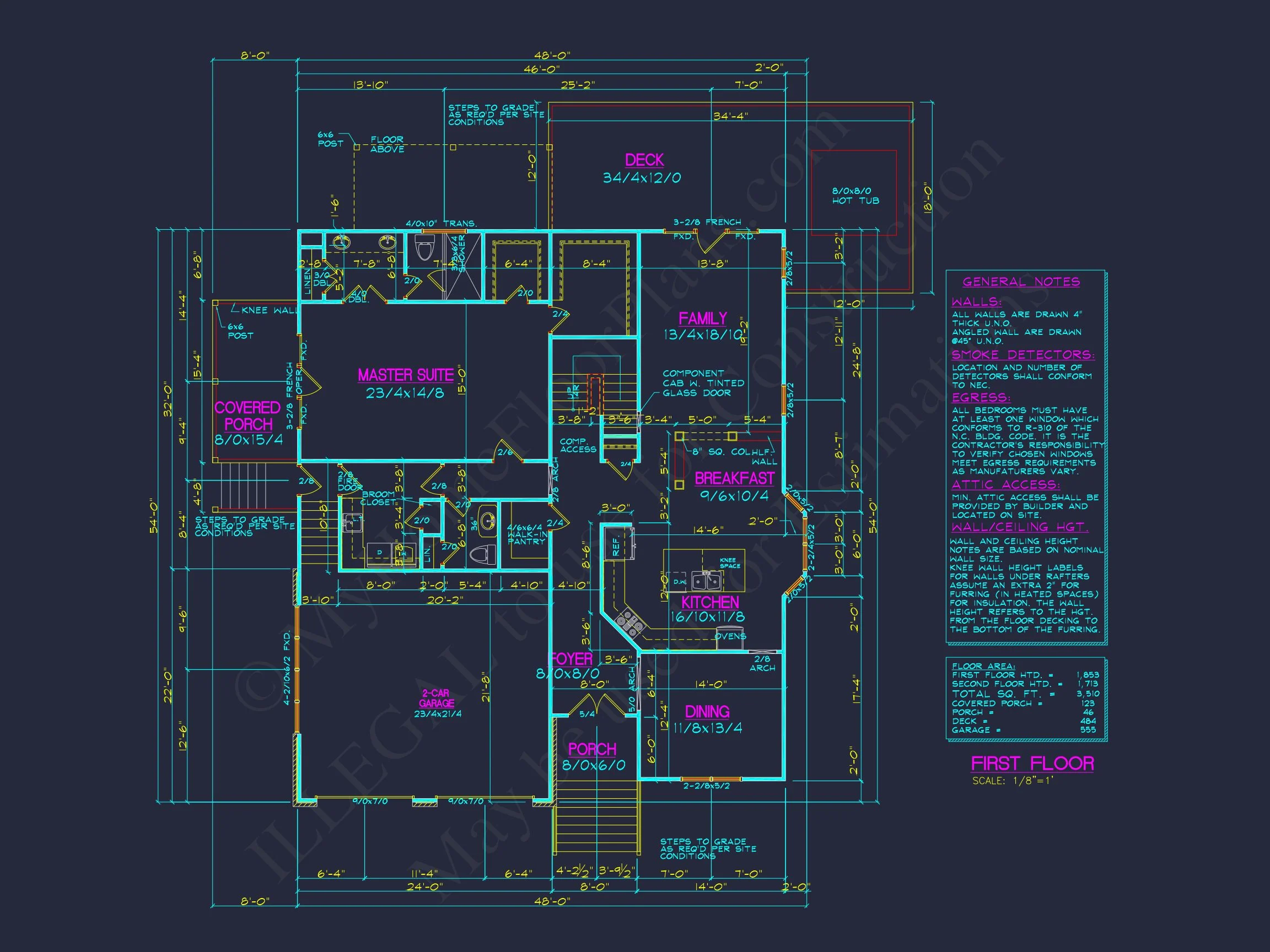 Classic 2-Story house Plan with CAD Designs and Bonus Spaces