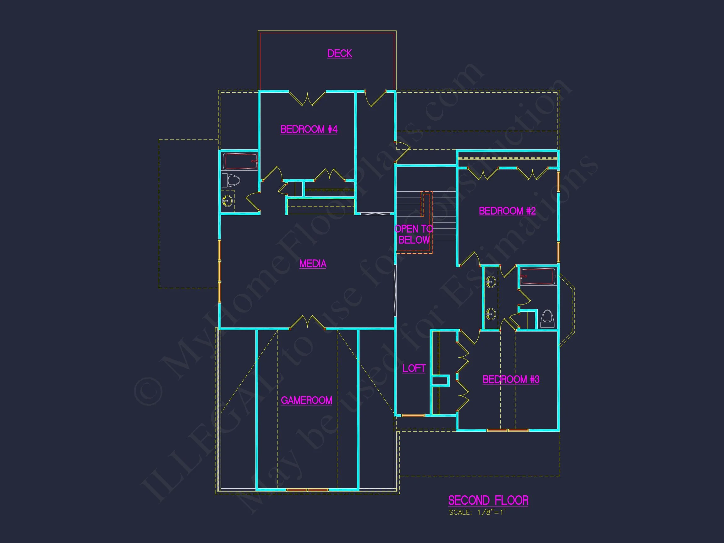 Classic 2-Story house Plan with CAD Designs and Bonus Spaces