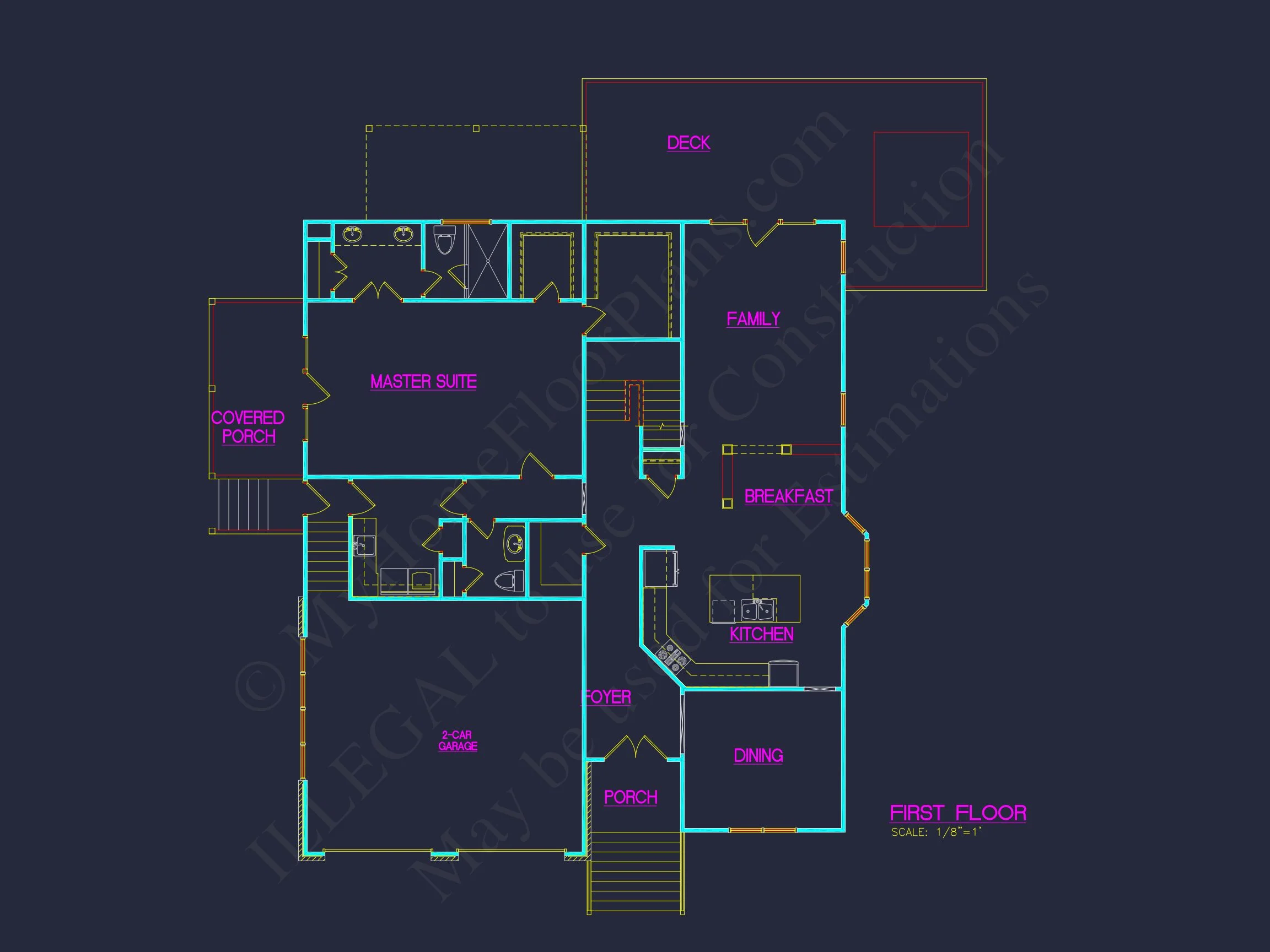 Classic 2-Story house Plan with CAD Designs and Bonus Spaces