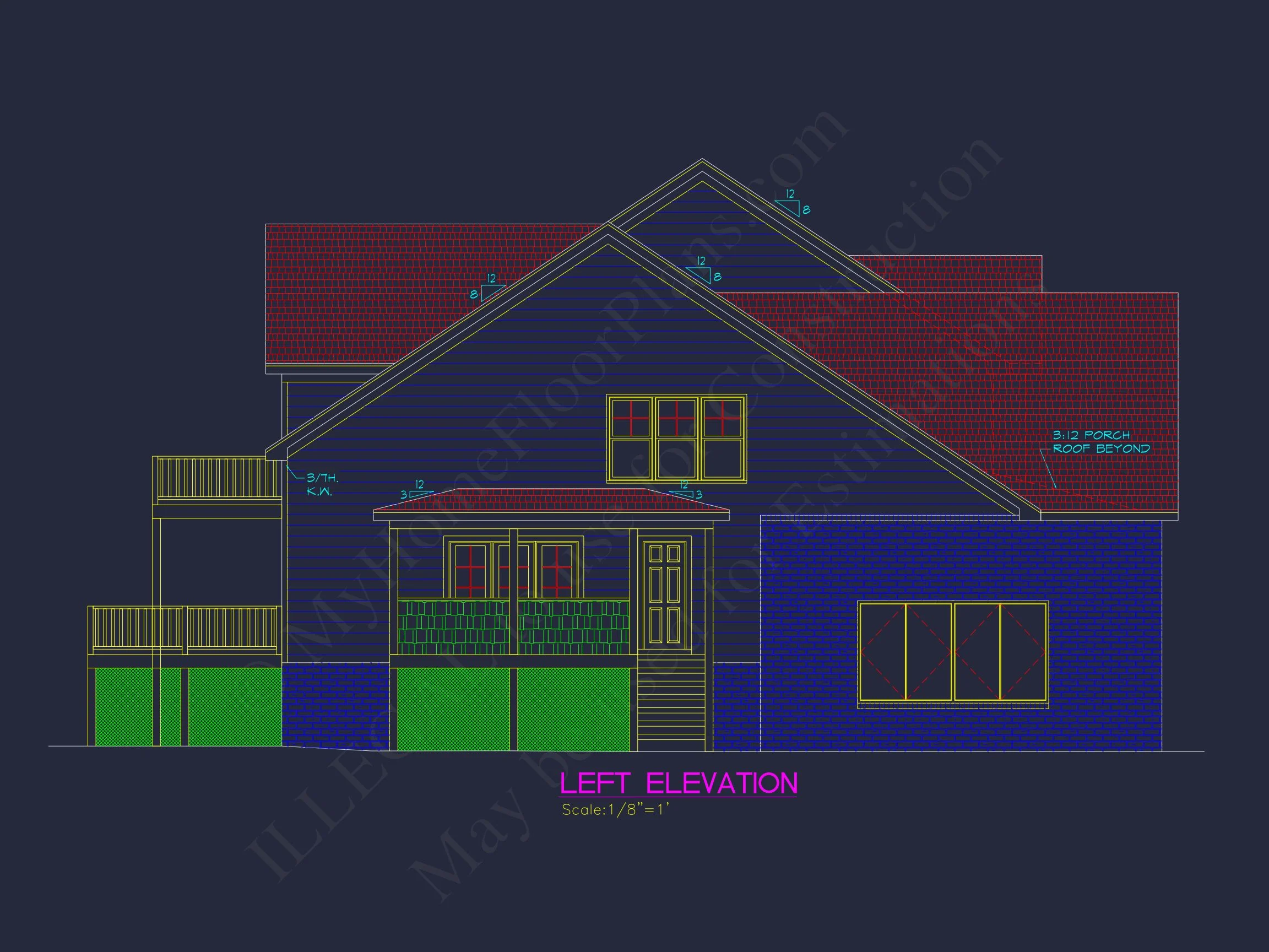 Classic 2-Story house Plan with CAD Designs and Bonus Spaces