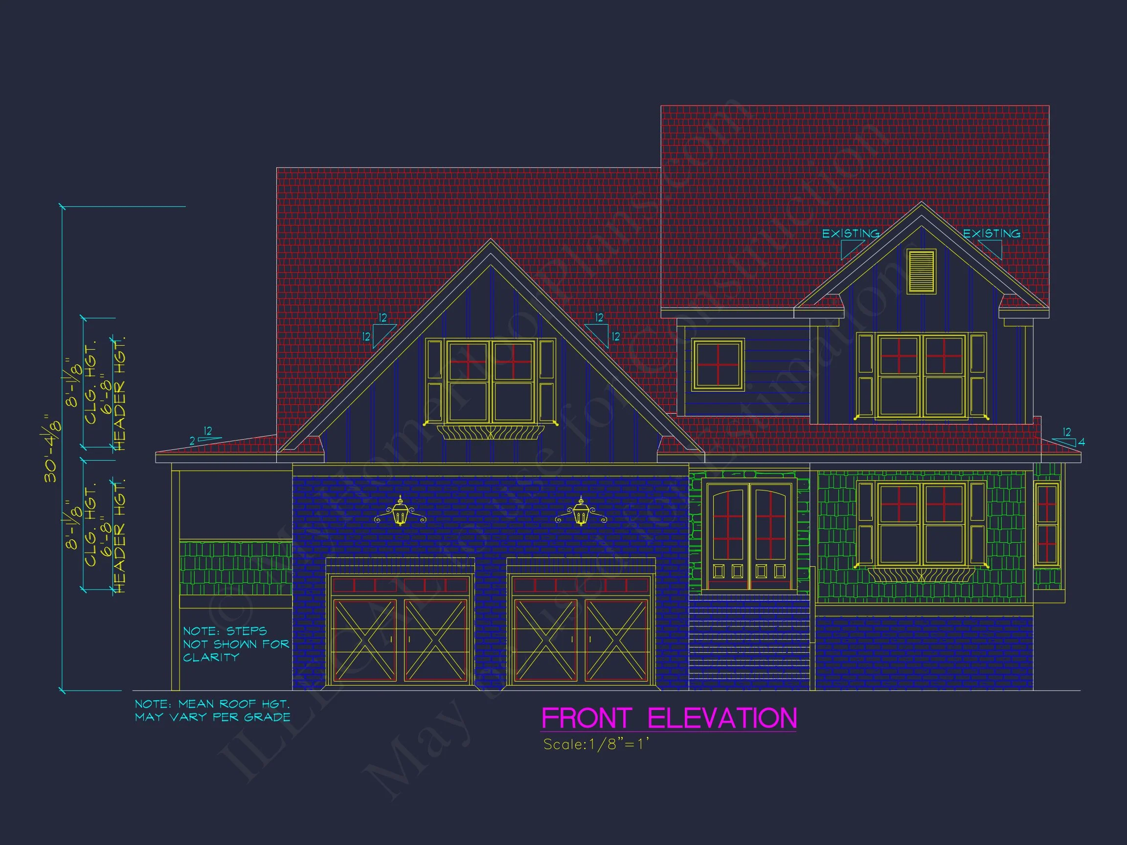 Classic 2-Story house Plan with CAD Designs and Bonus Spaces