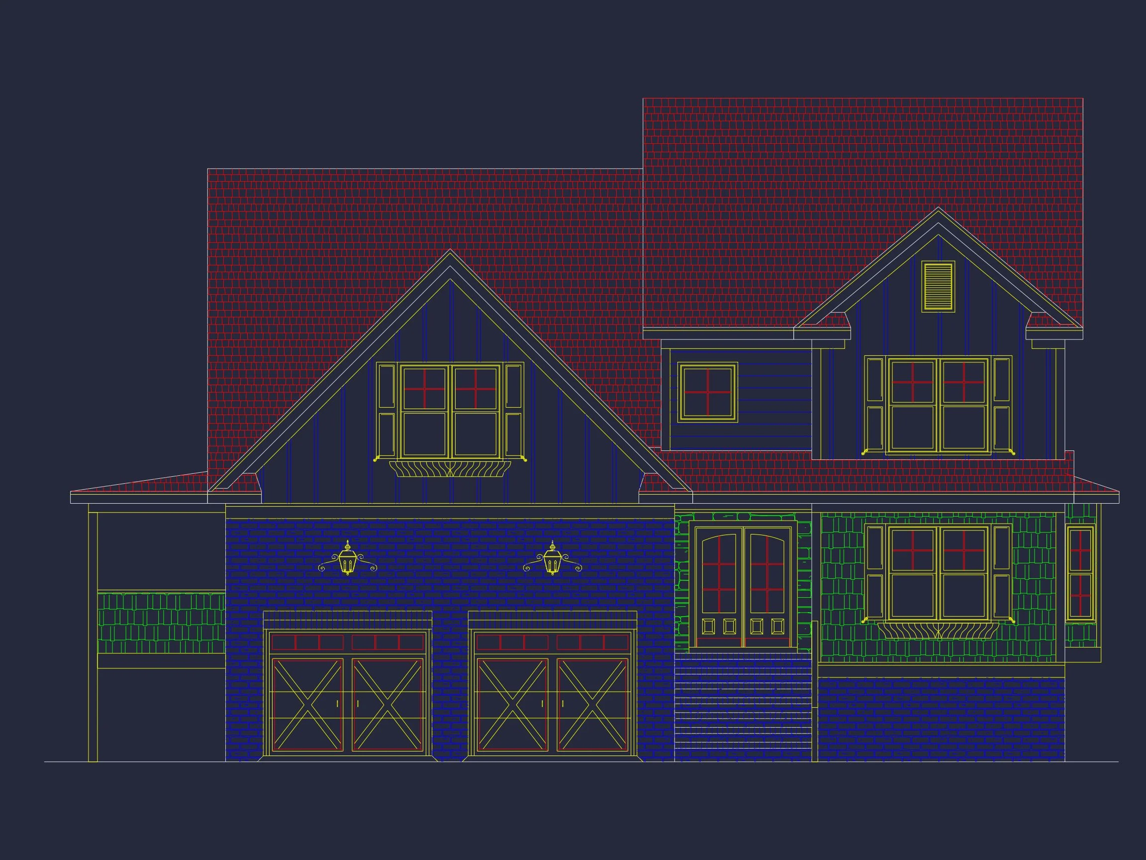 Classic 2-Story house Plan with CAD Designs and Bonus Spaces