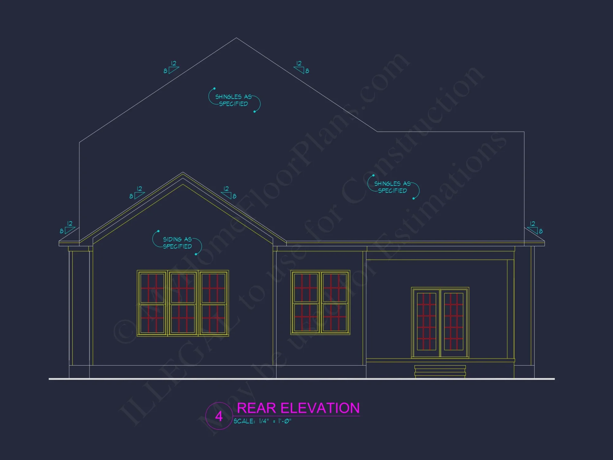 Stylish 2-Story house Plan with 3 Beds, 2 Baths & CAD Design