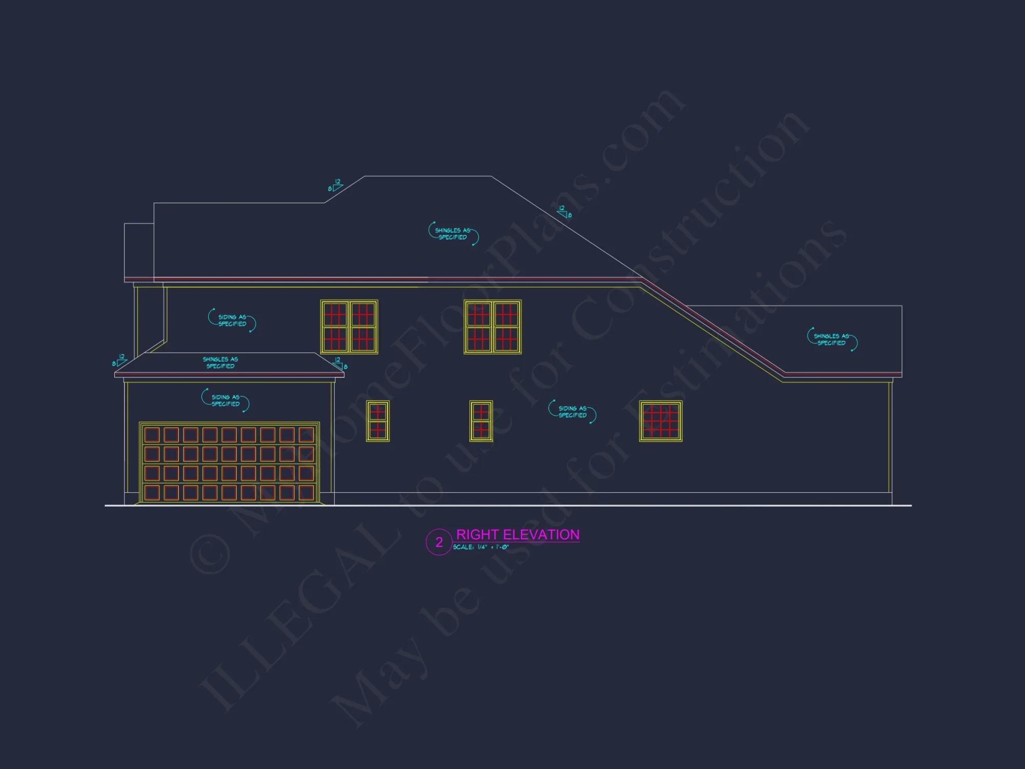 Stylish 2-Story house Plan with 3 Beds, 2 Baths & CAD Design