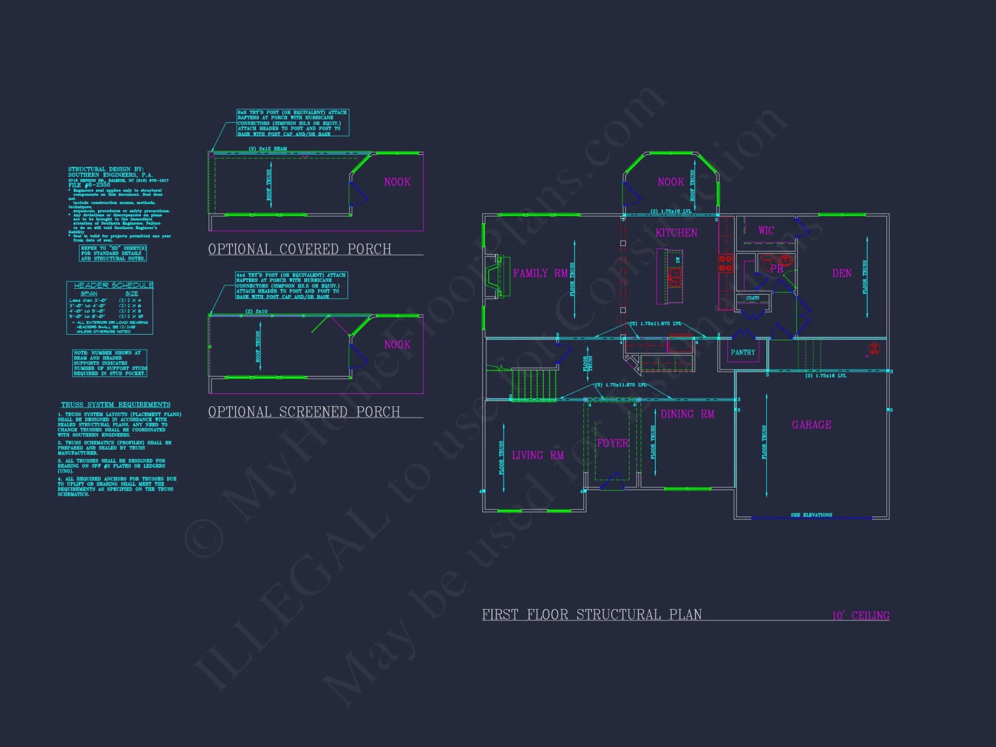 Spacious 4-Bedroom house Plan with CAD Blueprints and Modern Designs