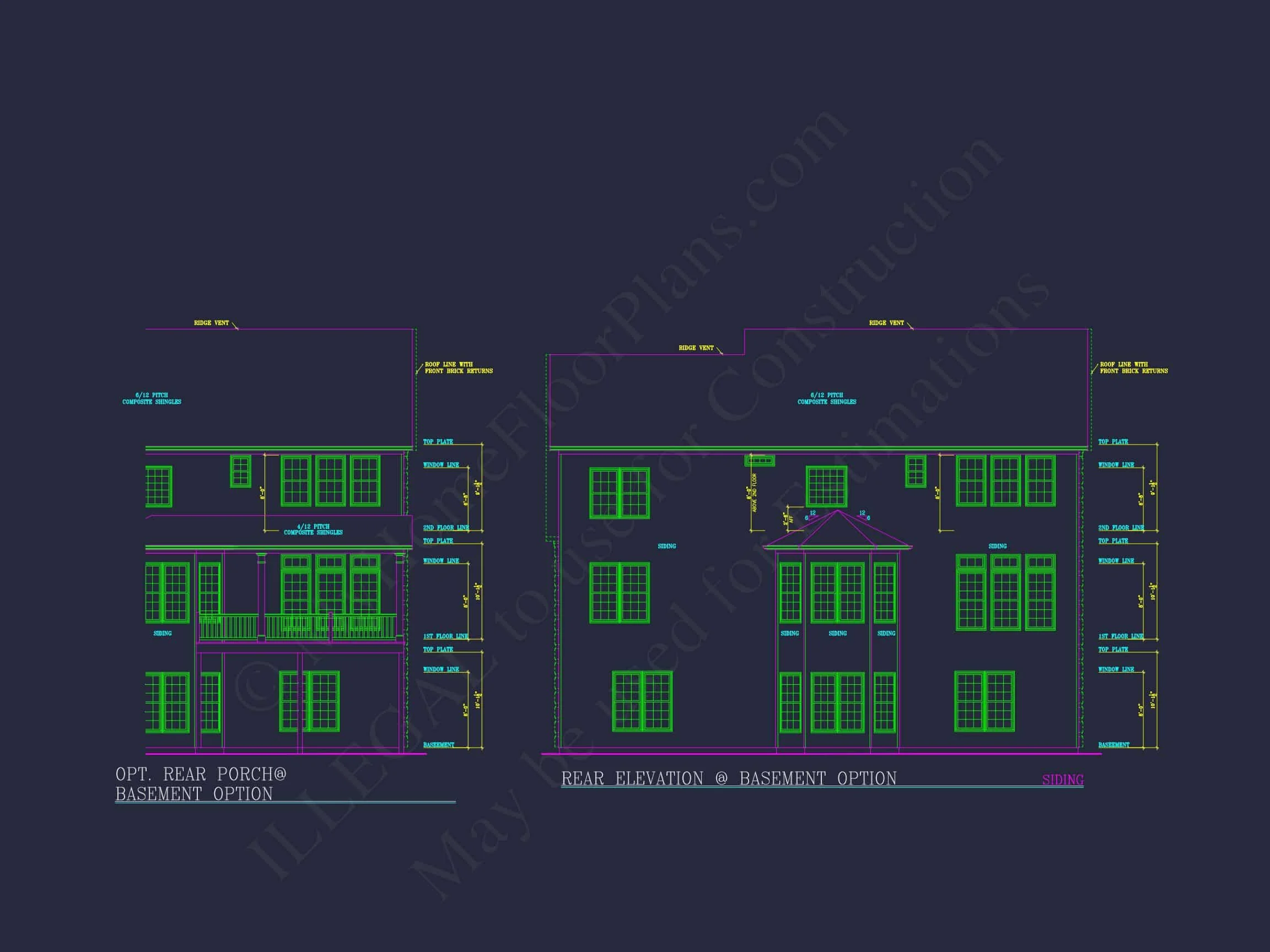8-1525 HOUSE PLAN - Traditional Colonial Home Plan - 4-Bed, 3-Bath, 2,850 SF 20 Spacious 4-Bedroom house Plan with CAD Blueprints and Modern Designs