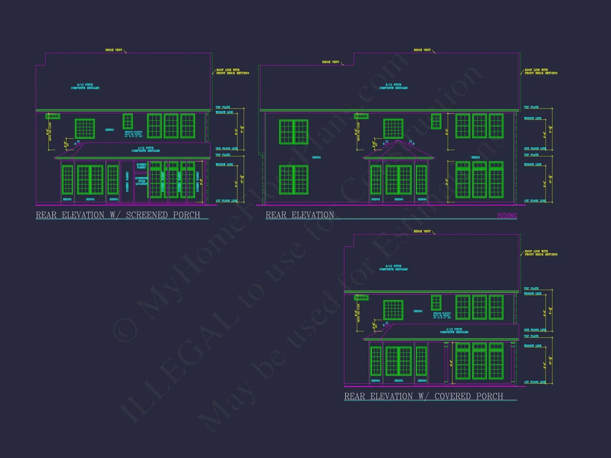 Spacious 4-Bedroom house Plan with CAD Blueprints and Modern Designs