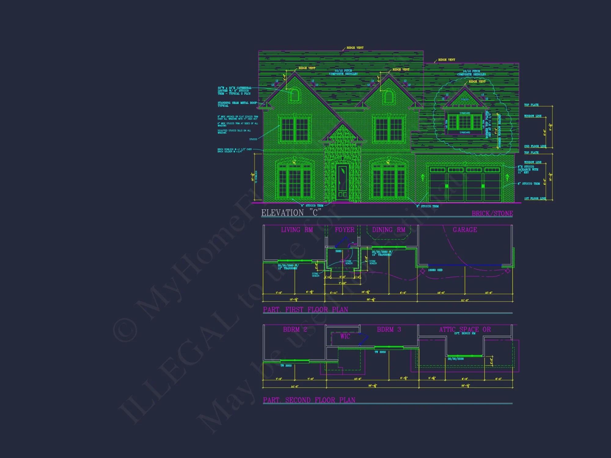 Spacious 4-Bedroom house Plan with CAD Blueprints and Modern Designs