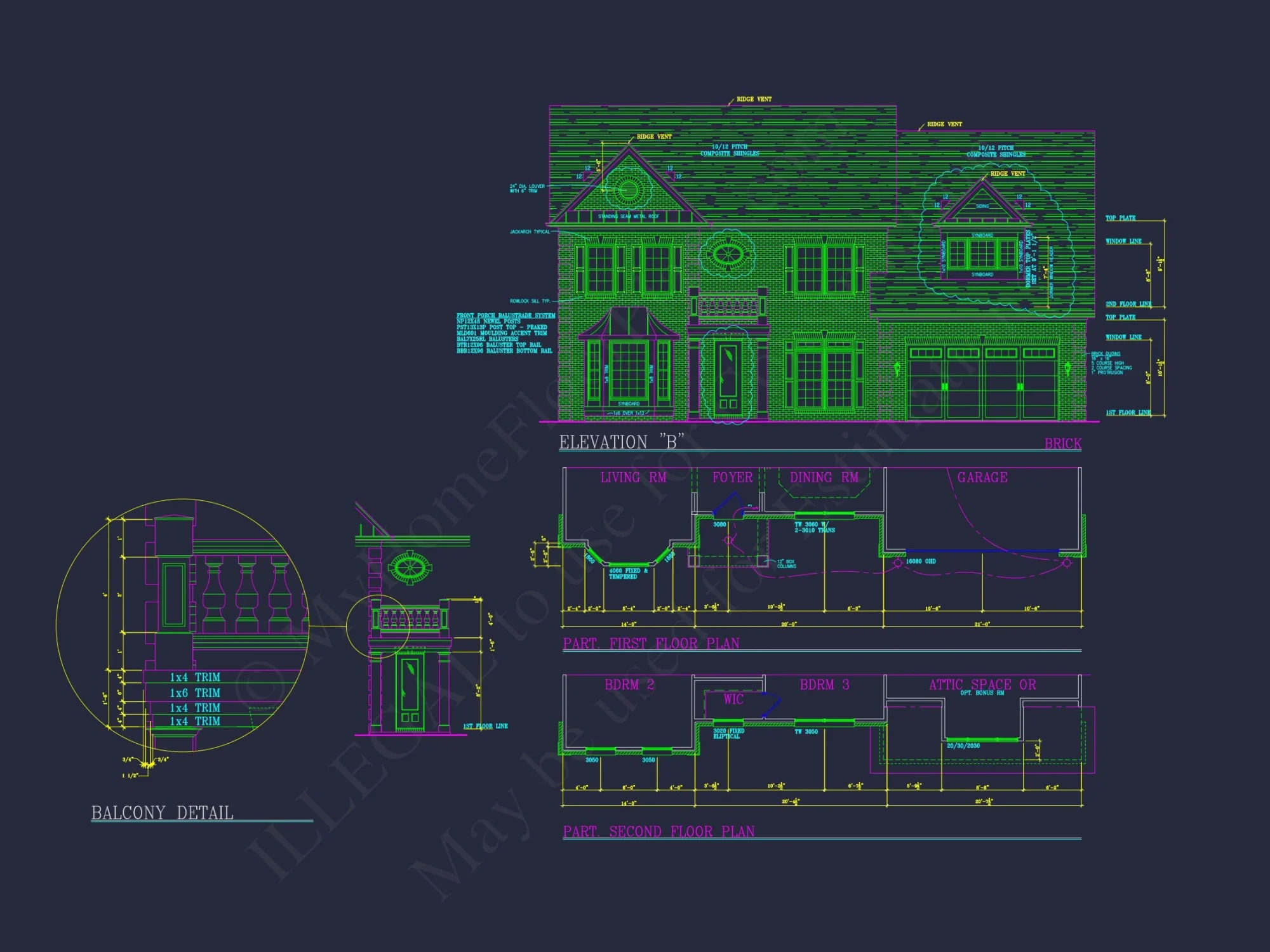 Spacious 4-Bedroom house Plan with CAD Blueprints and Modern Designs