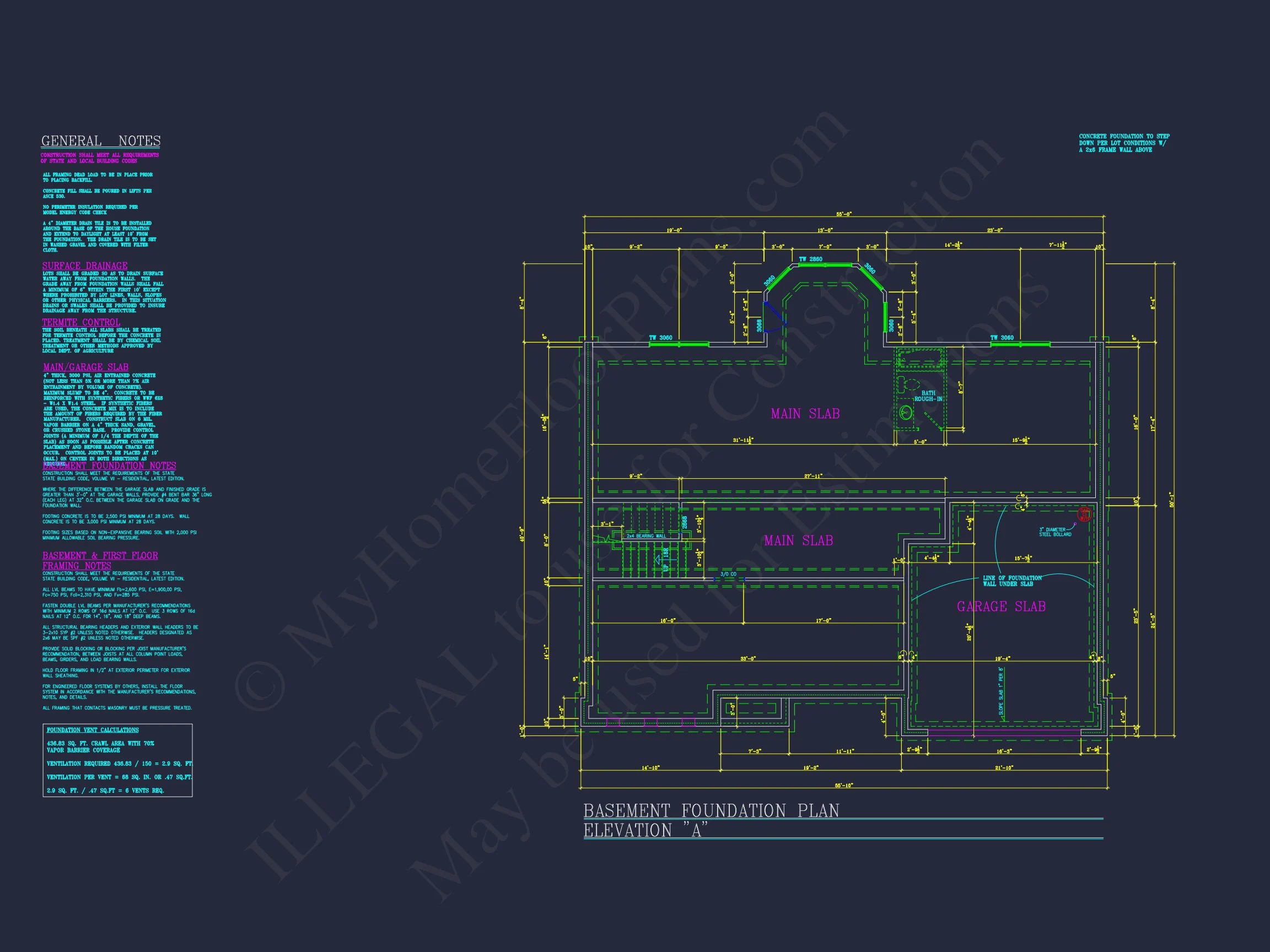 8-1525 HOUSE PLAN - Traditional Colonial Home Plan - 4-Bed, 3-Bath, 2,850 SF 9 Spacious 4-Bedroom house Plan with CAD Blueprints and Modern Designs