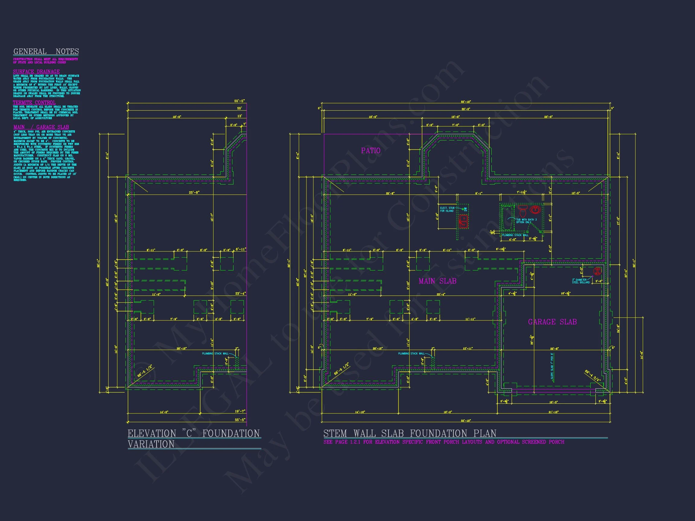 8-1525 HOUSE PLAN - Traditional Colonial Home Plan - 4-Bed, 3-Bath, 2,850 SF 7 Spacious 4-Bedroom house Plan with CAD Blueprints and Modern Designs