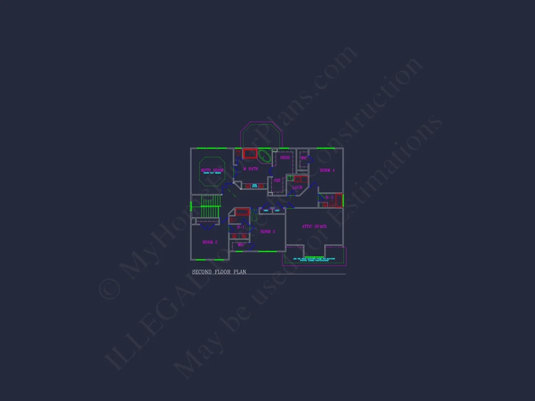 Spacious 4-Bedroom house Plan with CAD Blueprints and Modern Designs