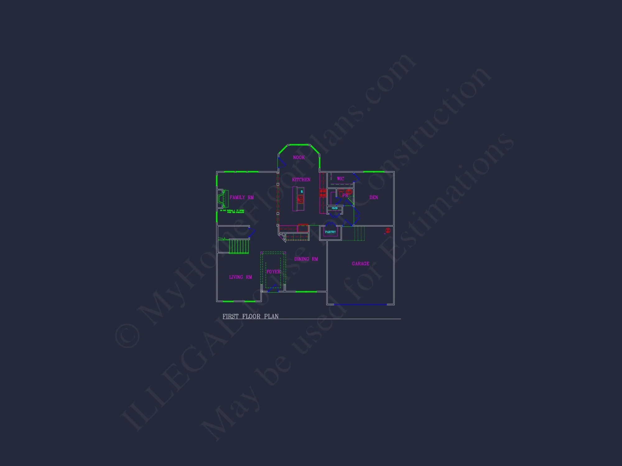 Spacious 4-Bedroom house Plan with CAD Blueprints and Modern Designs