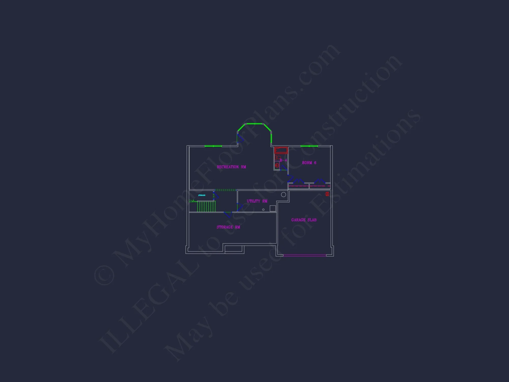 Spacious 4-Bedroom house Plan with CAD Blueprints and Modern Designs