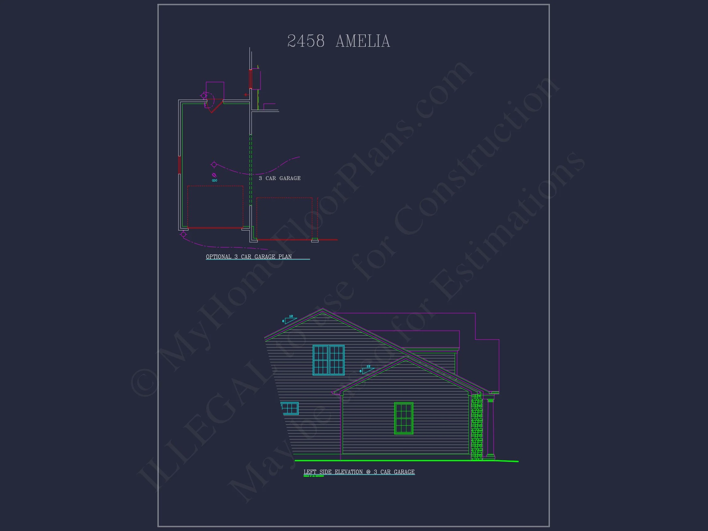 Modern house Plan: Blueprint, CAD Designs for Spacious Living