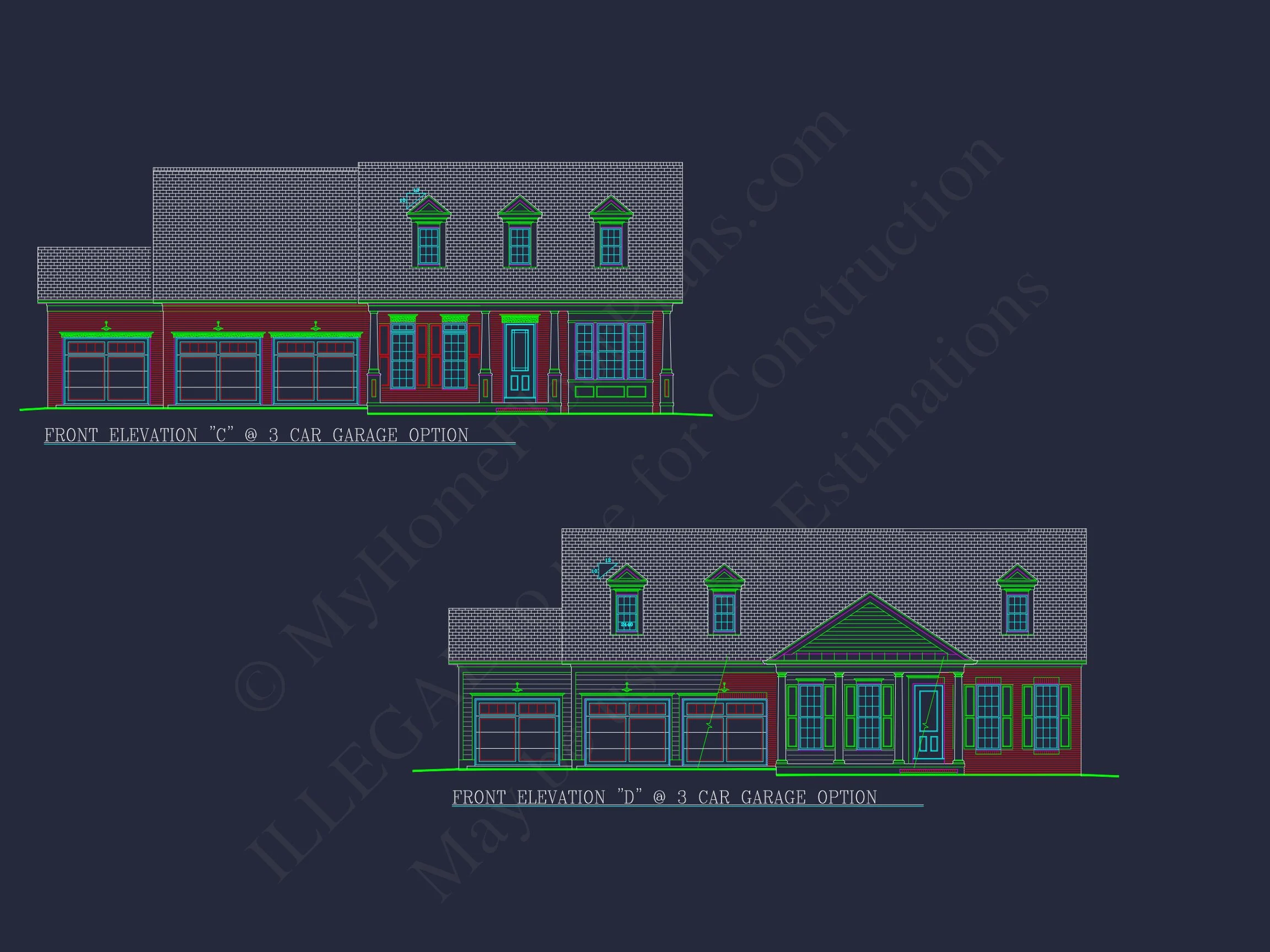 Modern house Plan: Blueprint, CAD Designs for Spacious Living