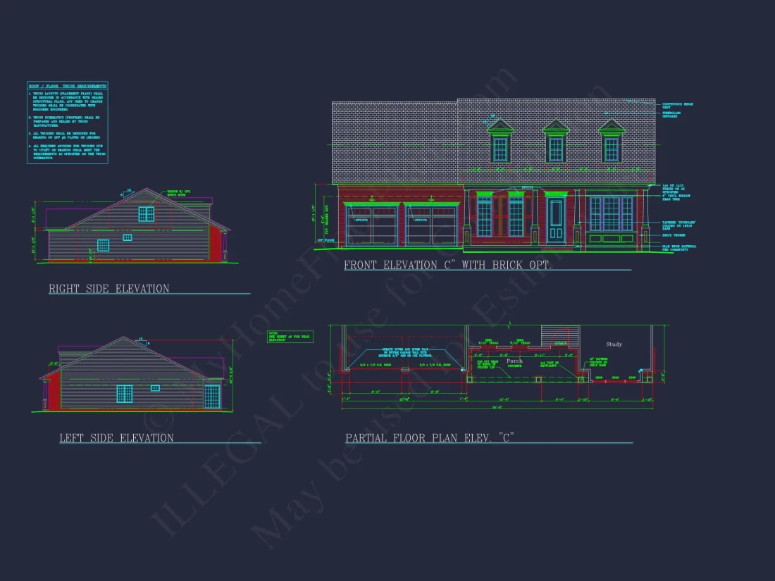 Modern house Plan: Blueprint, CAD Designs for Spacious Living