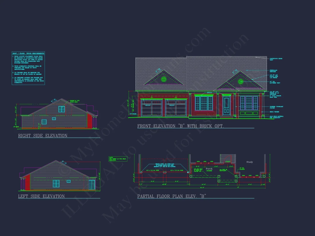 Modern house Plan: Blueprint, CAD Designs for Spacious Living