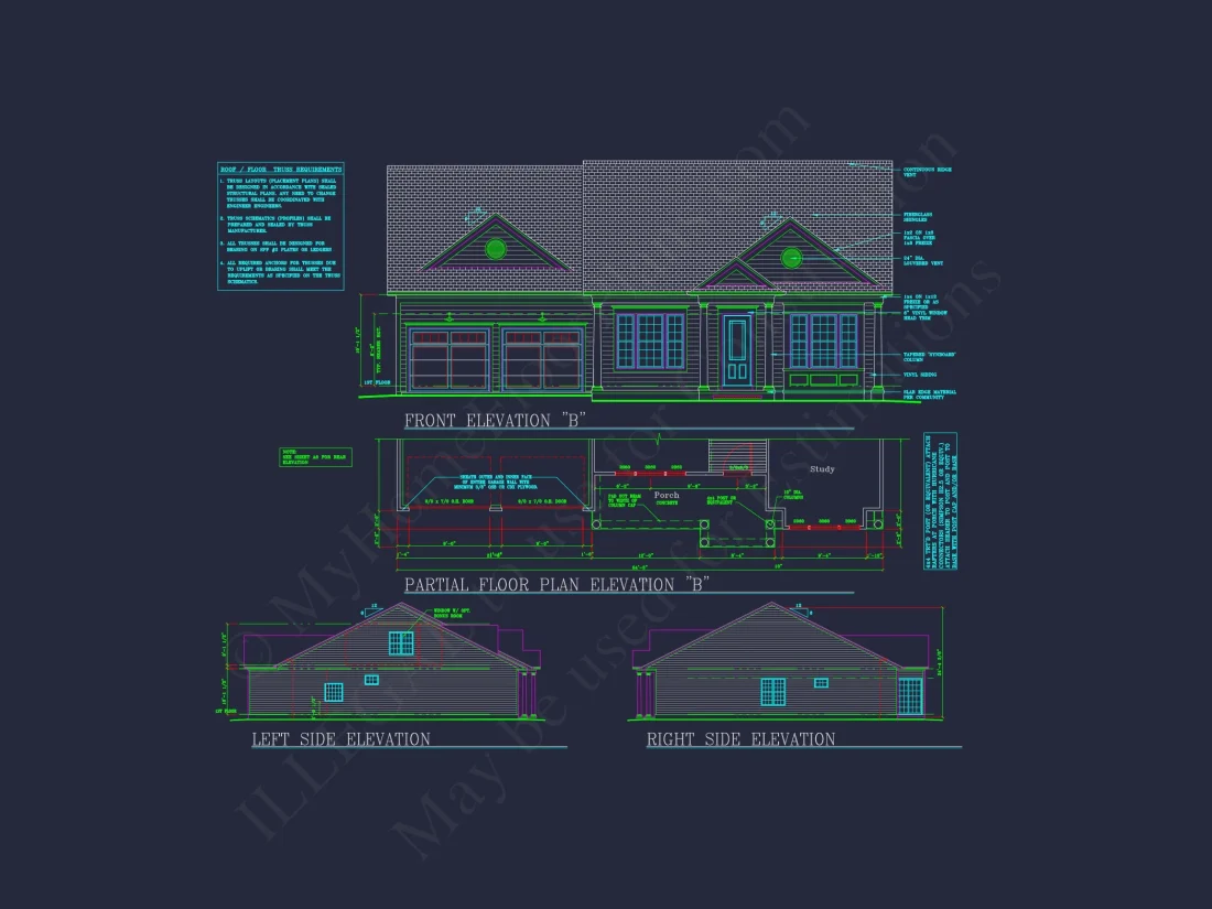 Modern house Plan: Blueprint, CAD Designs for Spacious Living