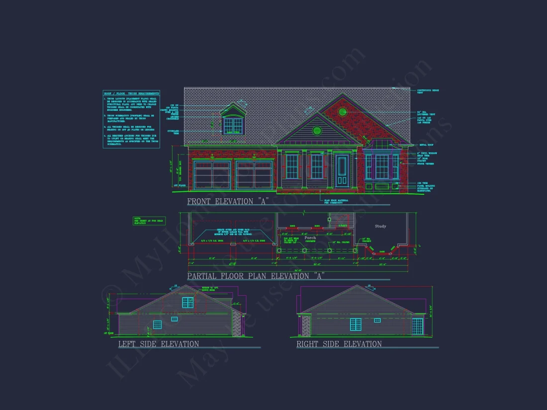 Modern house Plan: Blueprint, CAD Designs for Spacious Living