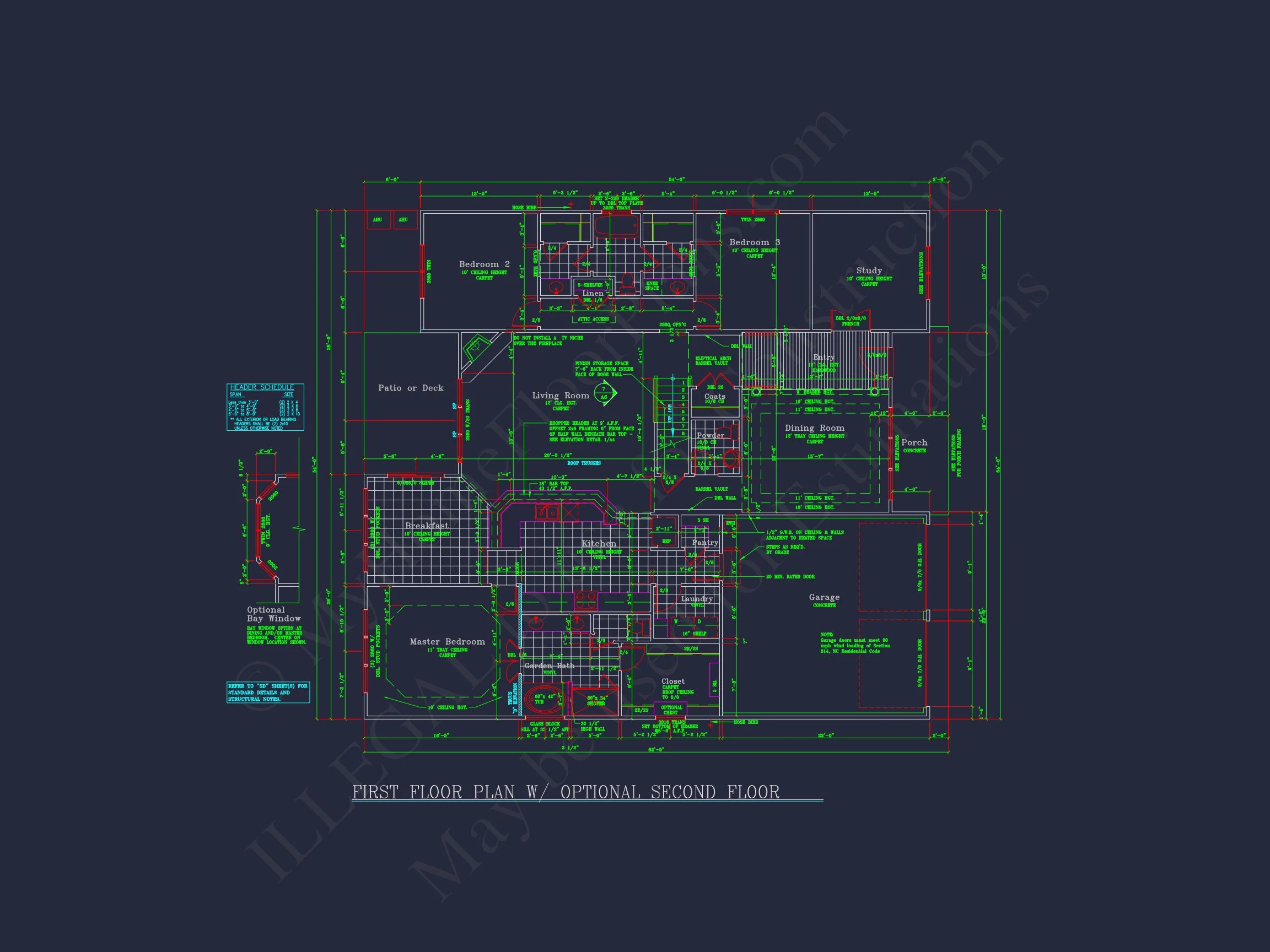 Modern house Plan: Blueprint, CAD Designs for Spacious Living
