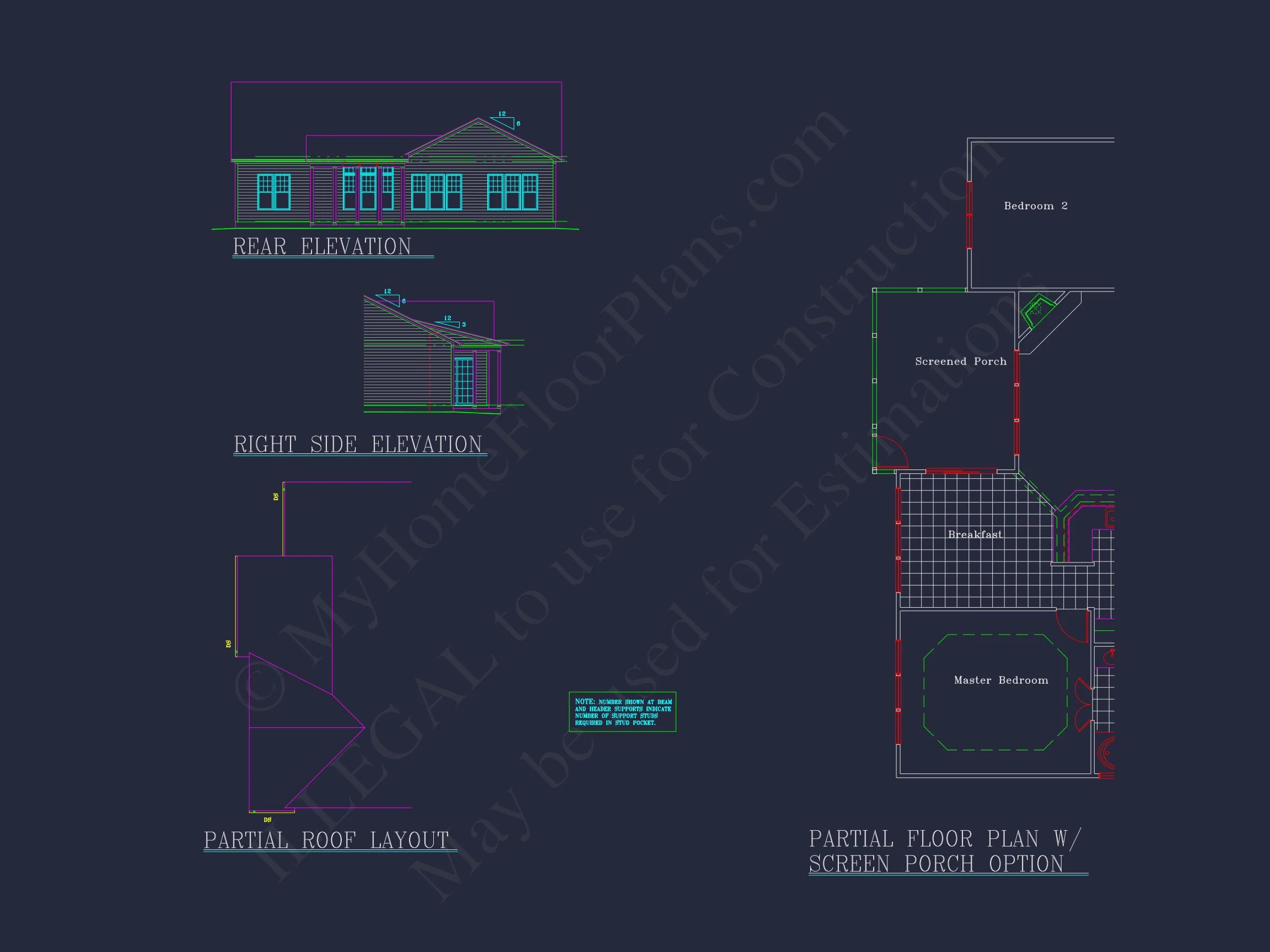 Modern house Plan: Blueprint, CAD Designs for Spacious Living