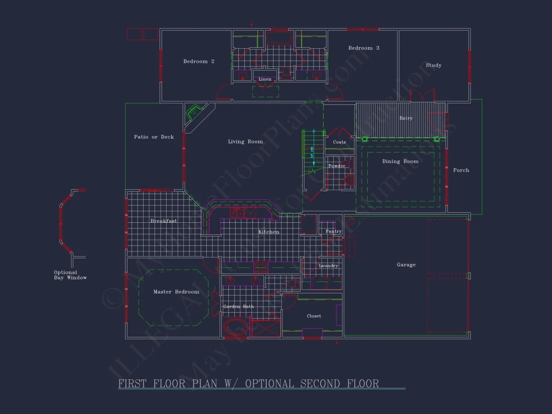 Modern house Plan: Blueprint, CAD Designs for Spacious Living