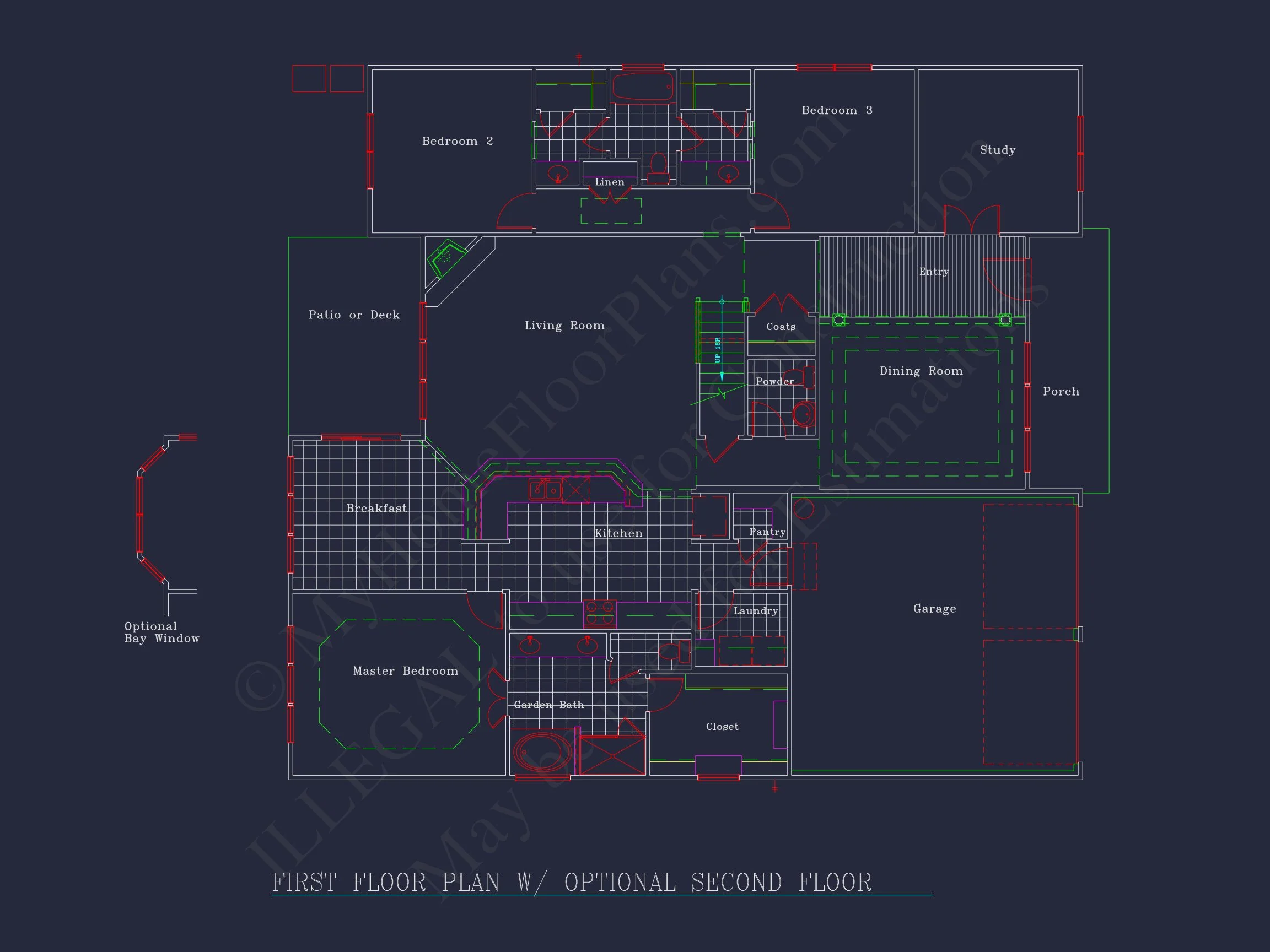Modern house Plan: Blueprint, CAD Designs for Spacious Living