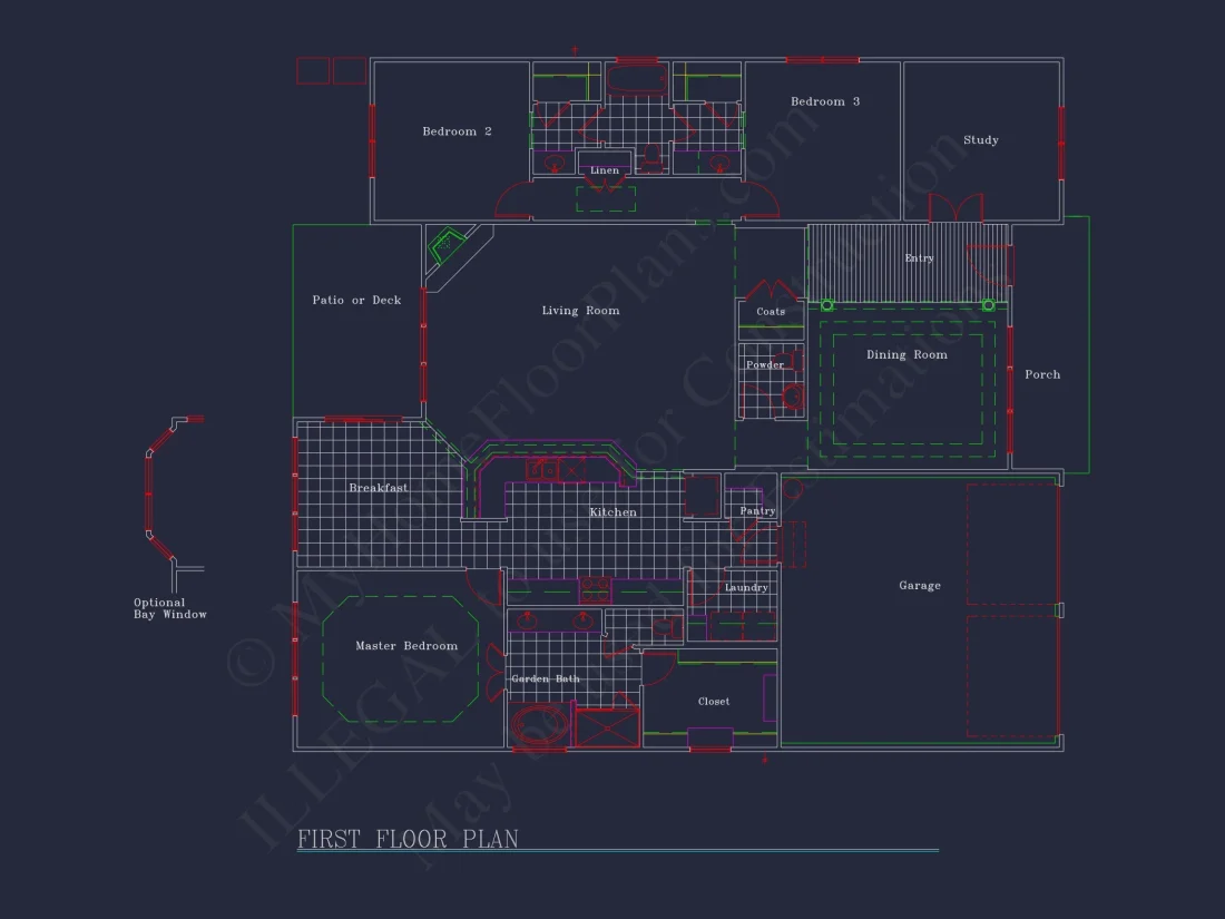 Modern house Plan: Blueprint, CAD Designs for Spacious Living