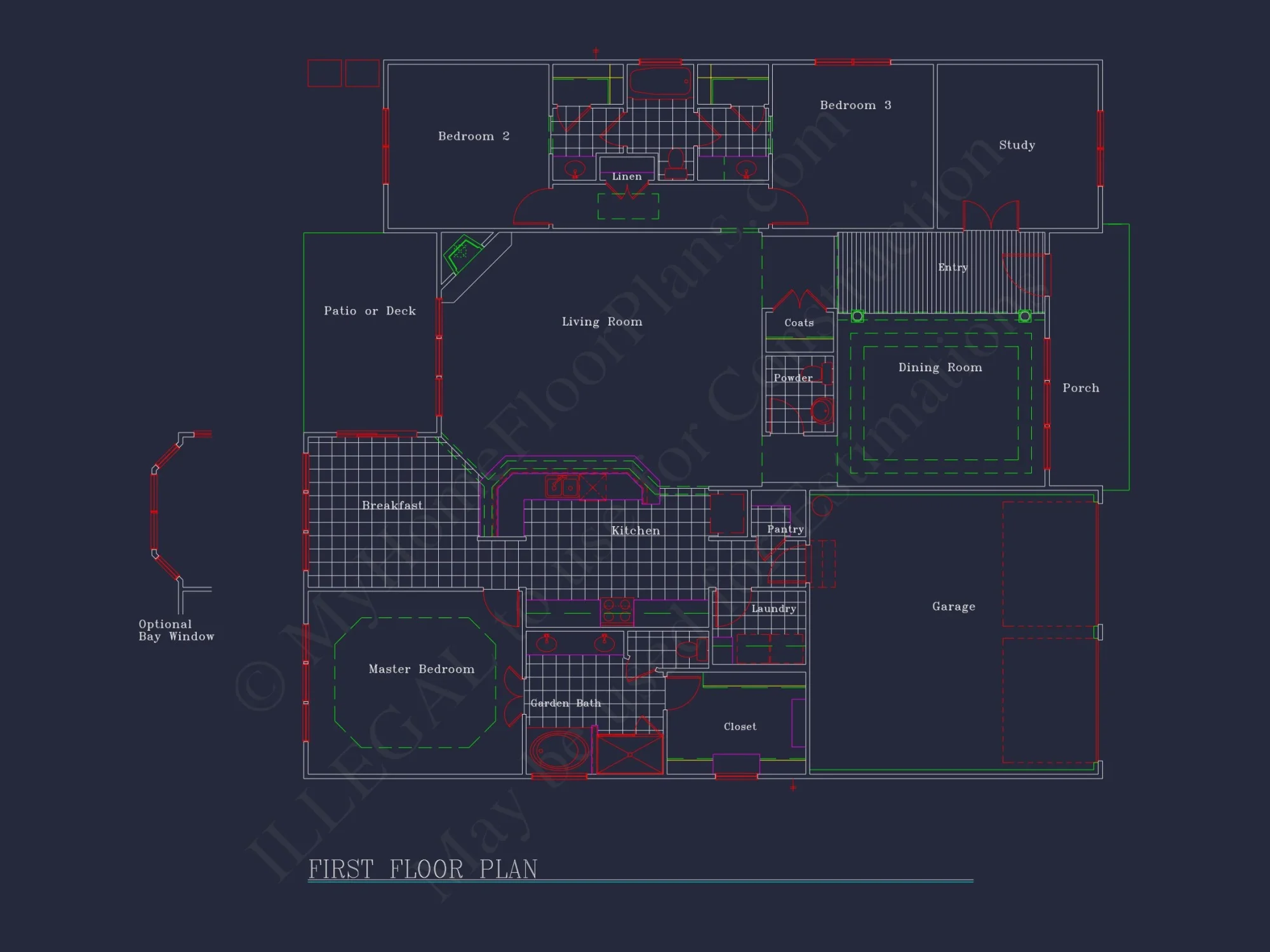 Modern house Plan: Blueprint, CAD Designs for Spacious Living