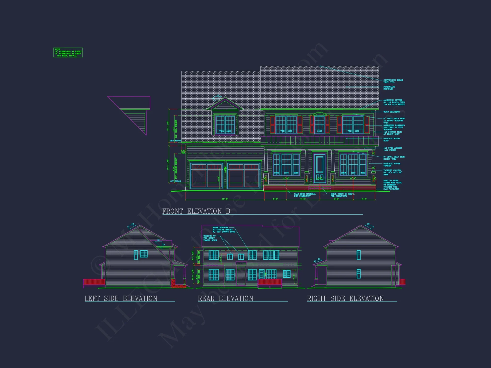 Elegant Two-Story house Plan with CAD Designs and Blueprints