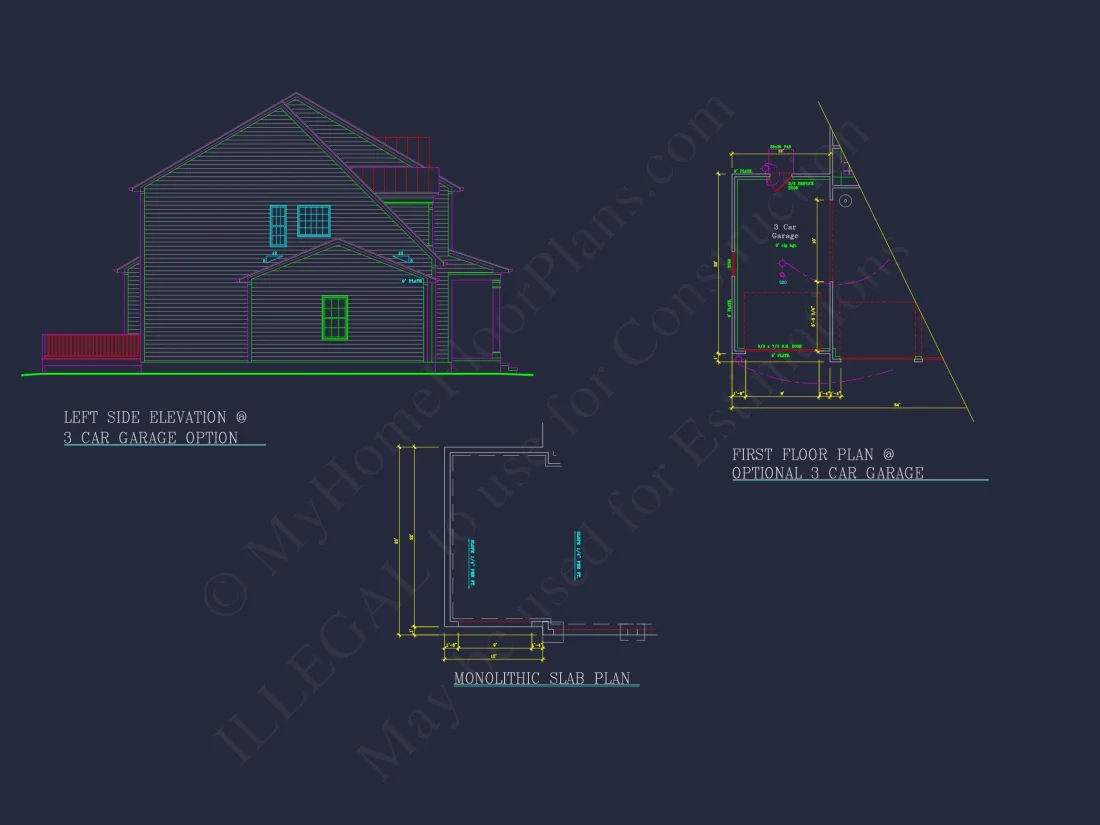 Elegant Two-Story house Plan with CAD Designs and Blueprints