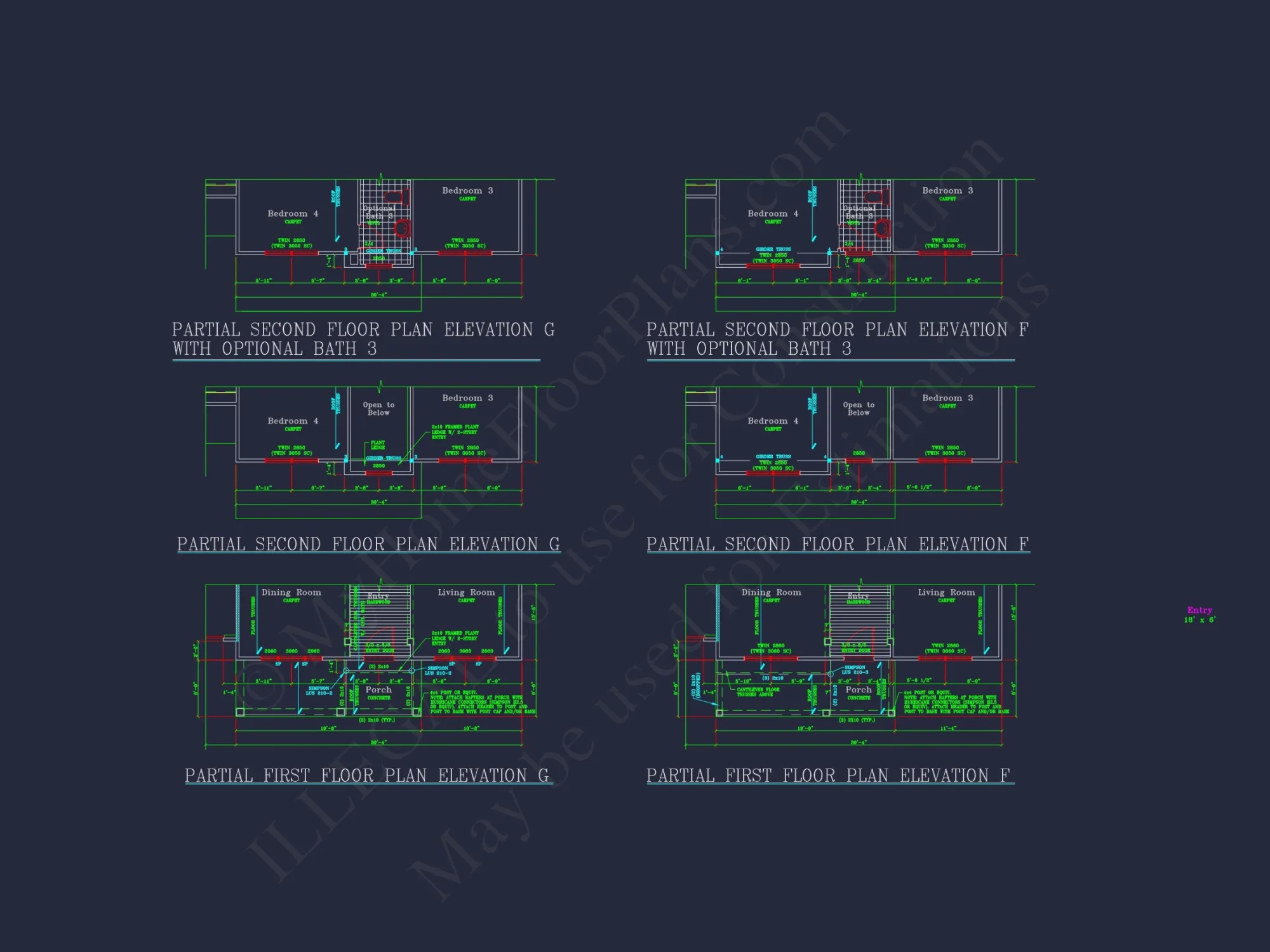 Elegant Two-Story house Plan with CAD Designs and Blueprints