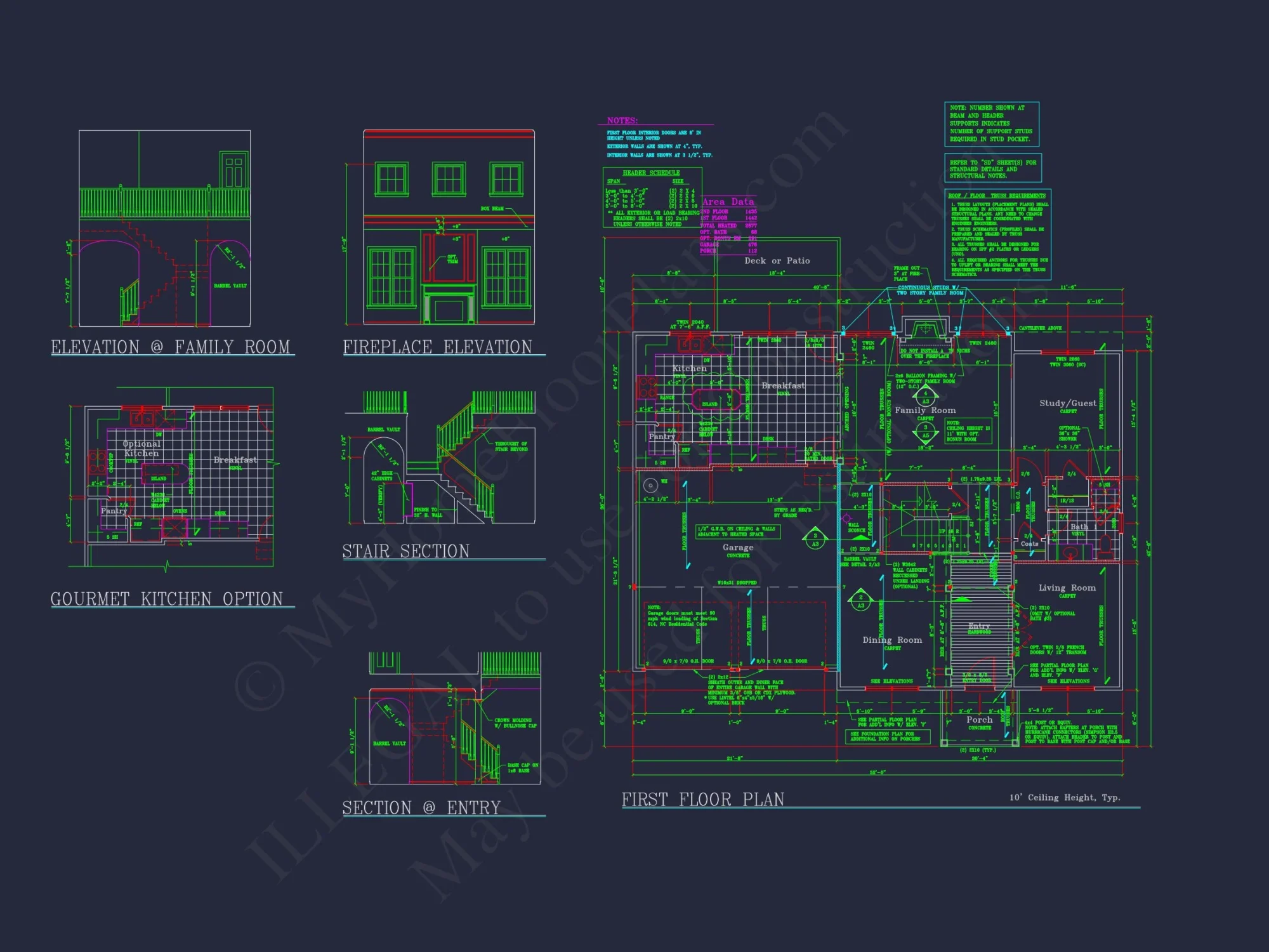 Elegant Two-Story house Plan with CAD Designs and Blueprints