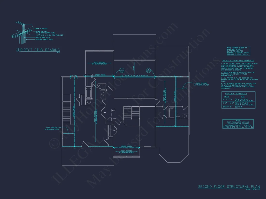 Modern house Plan Design with 2 Stories, 4 Beds, and CAD Blueprint