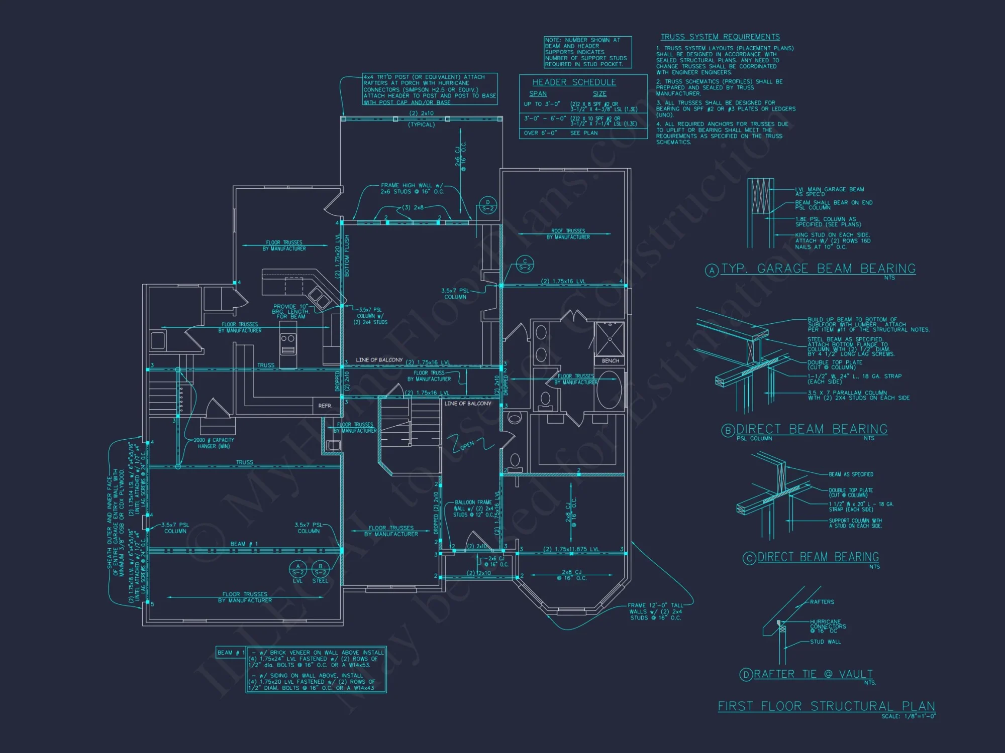 Modern house Plan Design with 2 Stories, 4 Beds, and CAD Blueprint