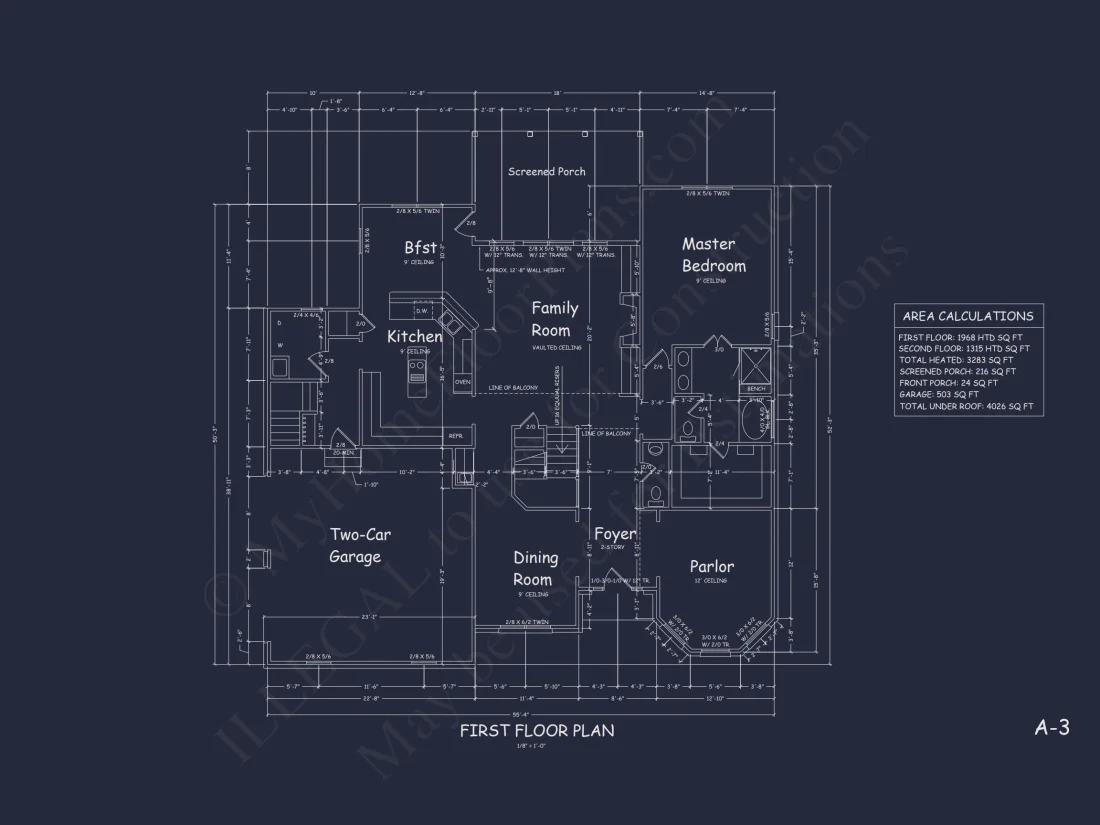 Modern house Plan Design with 2 Stories, 4 Beds, and CAD Blueprint