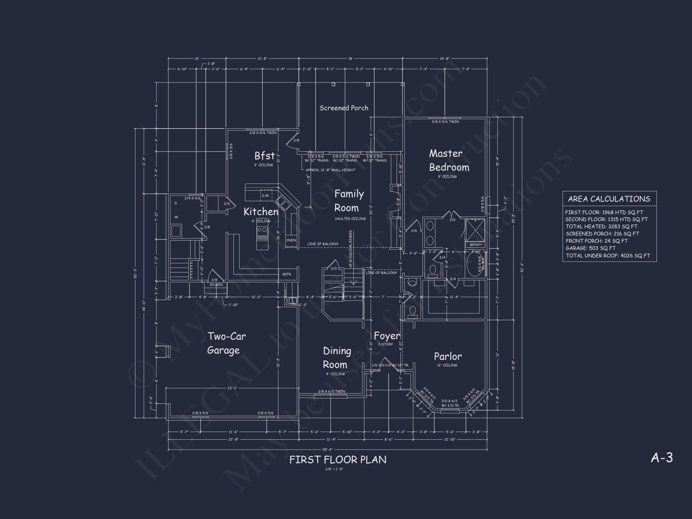 8-1397 HOUSE PLAN - Traditional Colonial Home Plan - 4-Bed, 3-Bath, 3,100 SF 33 Modern house Plan Design with 2 Stories, 4 Beds, and CAD Blueprint