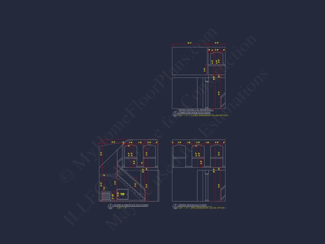 Elegant 2-Story house Plan with CAD Designs and Blueprint Features