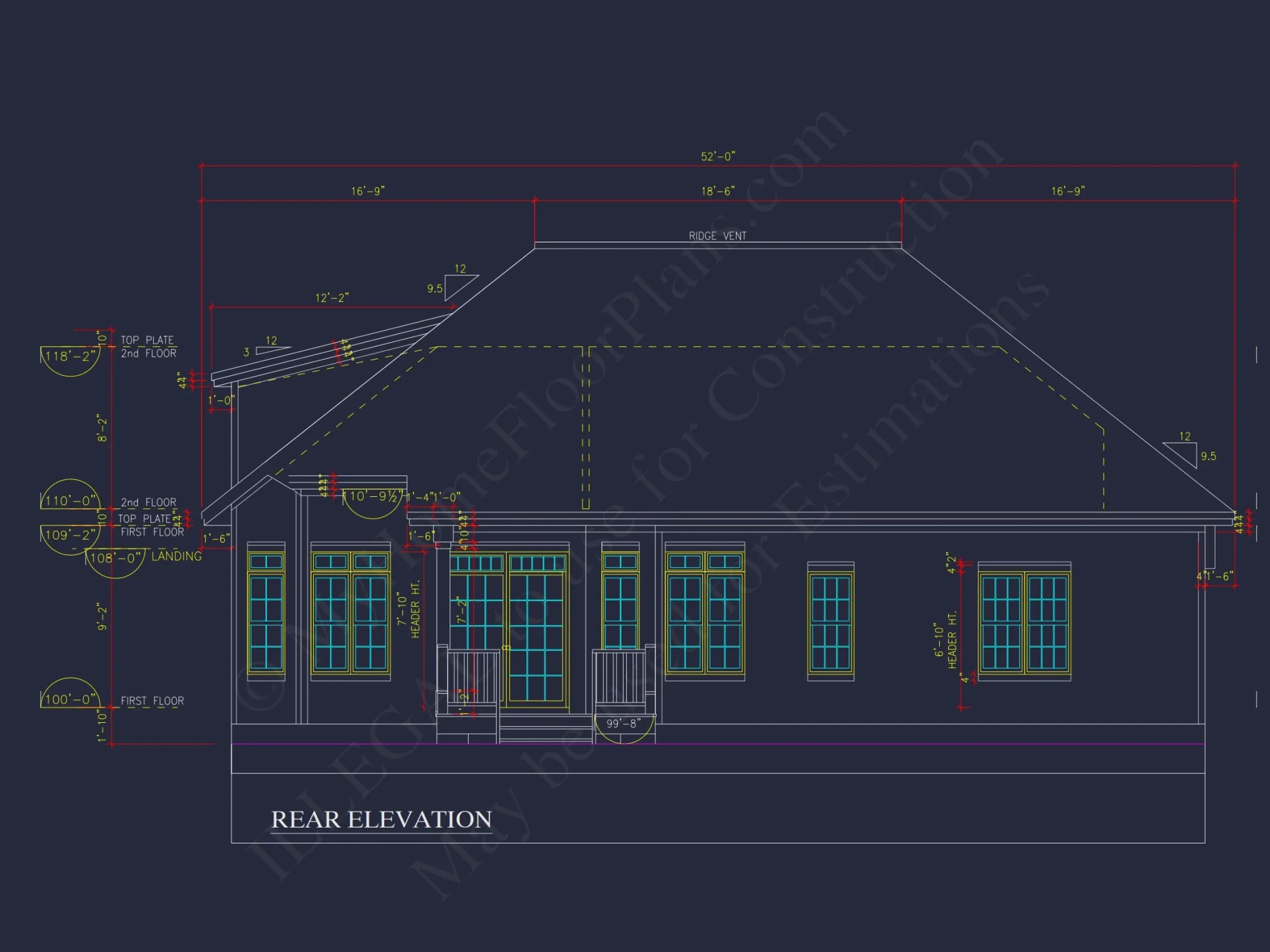 Elegant 2-Story house Plan with CAD Designs and Blueprint Features