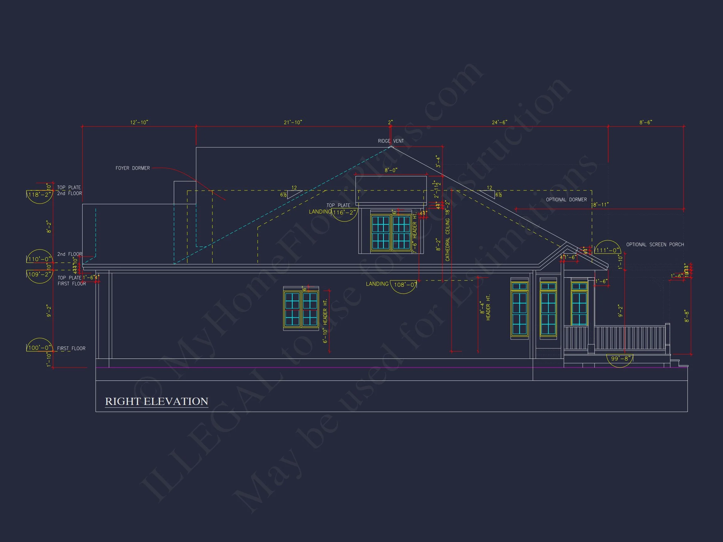 Elegant 2-Story house Plan with CAD Designs and Blueprint Features