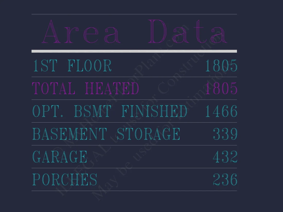 Craftsman-Style house Floor Plan: 2-Story CAD Designs with 3 Beds