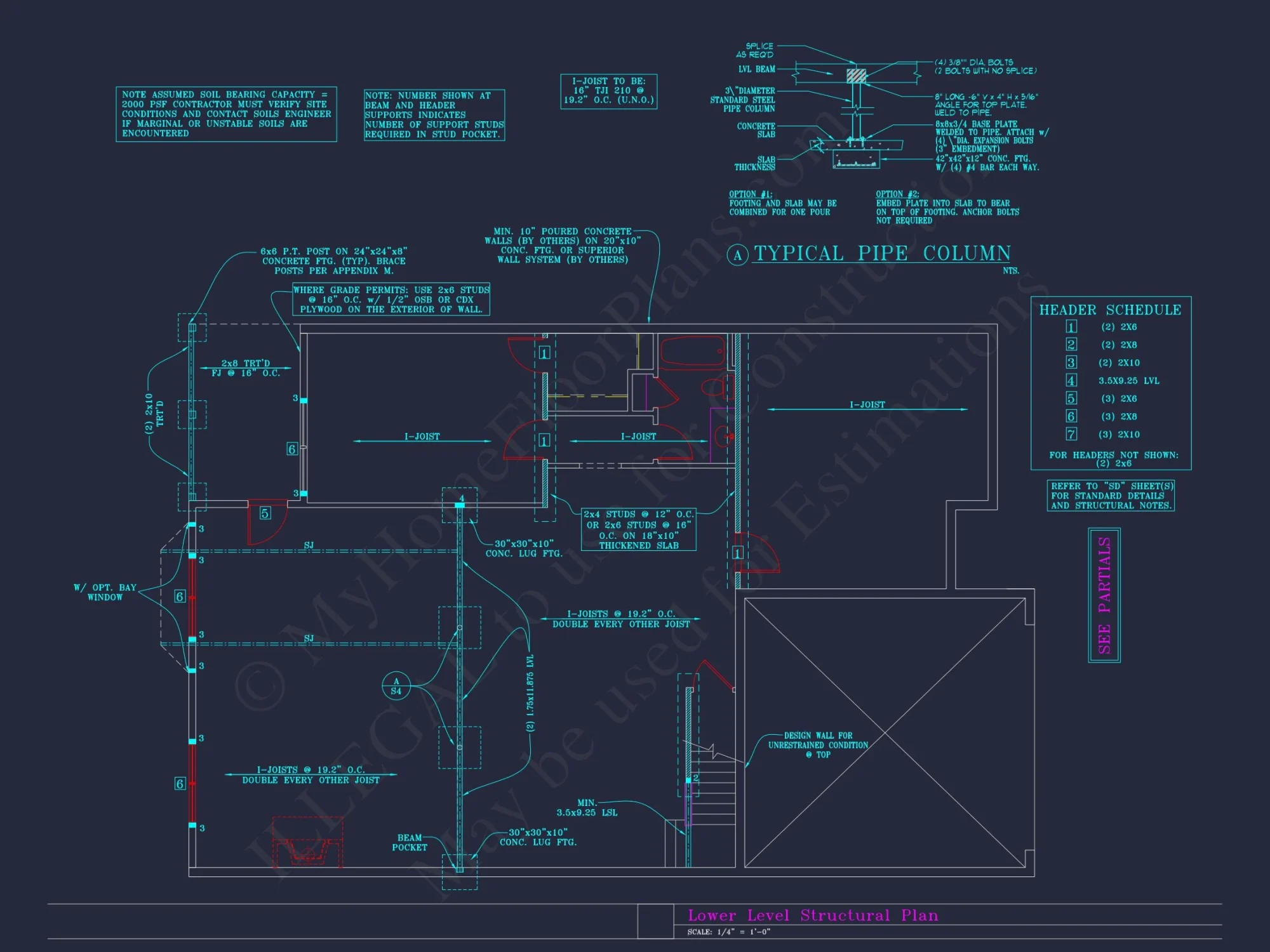 Craftsman-Style house Floor Plan: 2-Story CAD Designs with 3 Beds