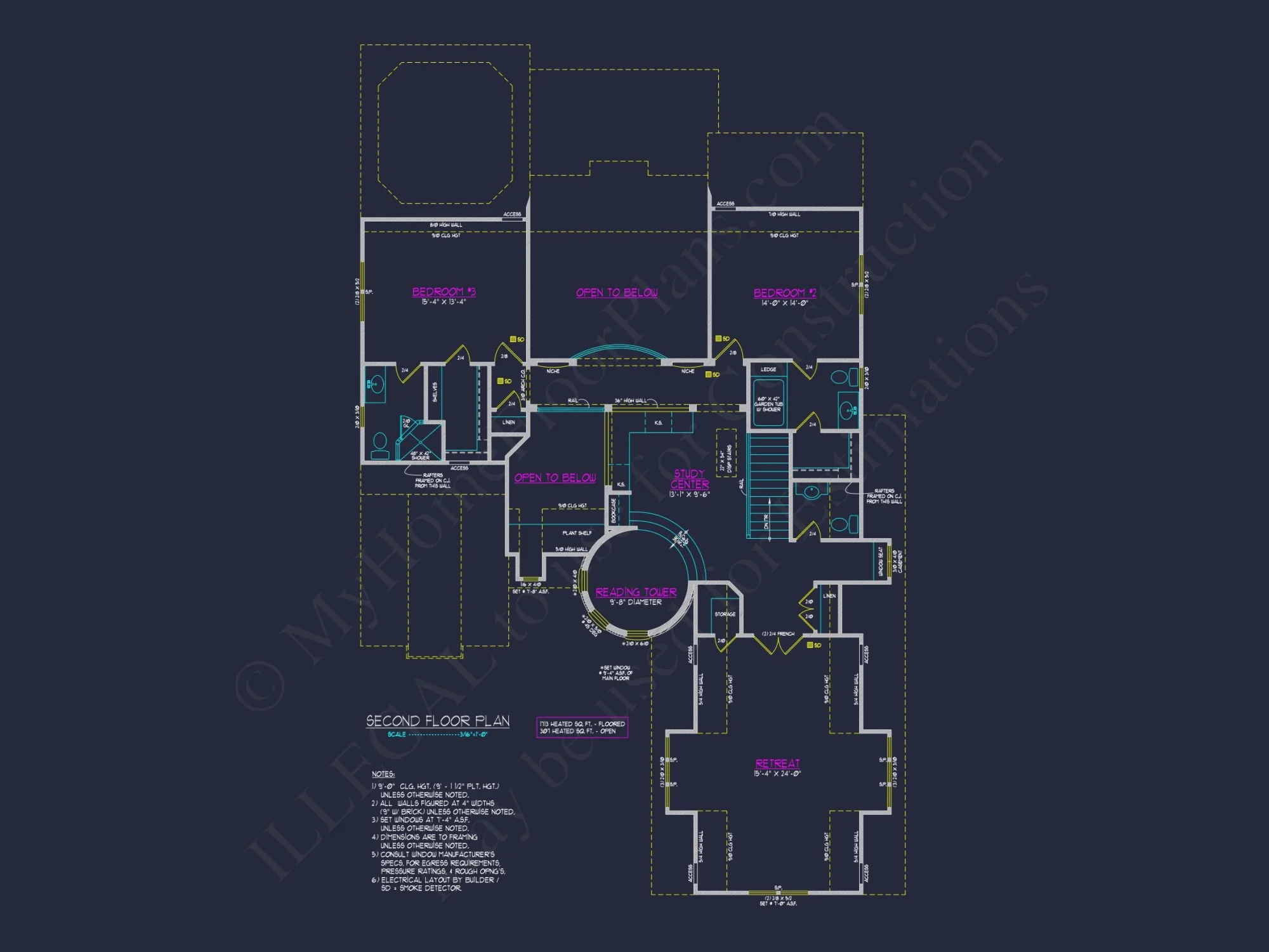 Spacious house Plan Featuring 3 Bedrooms, Blueprint & CAD