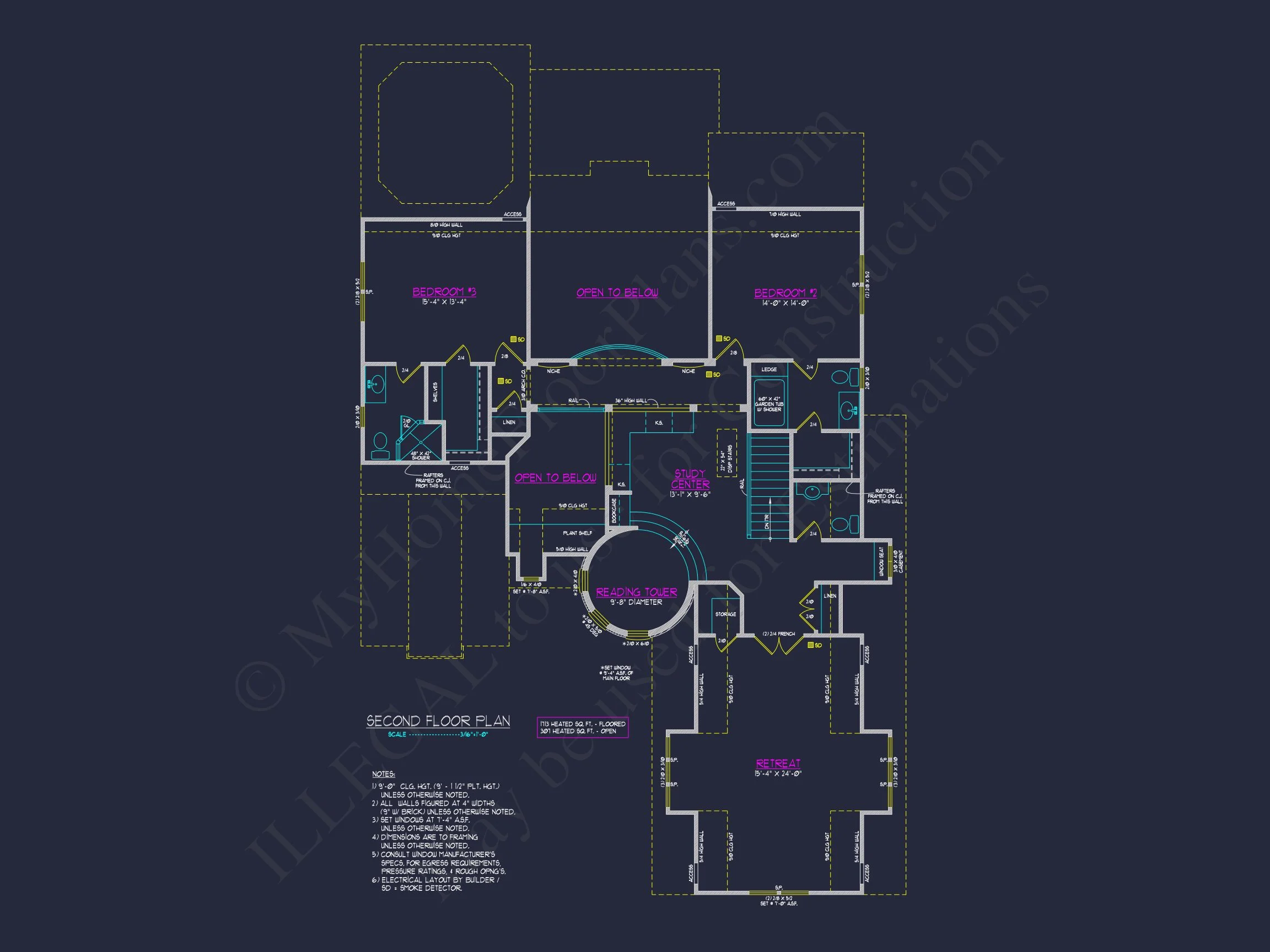 Spacious house Plan Featuring 3 Bedrooms, Blueprint & CAD