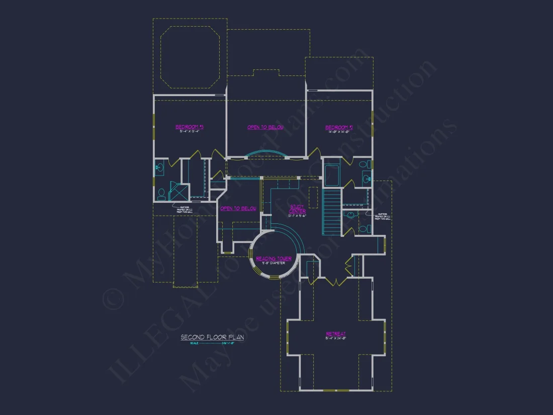 Spacious house Plan Featuring 3 Bedrooms, Blueprint & CAD