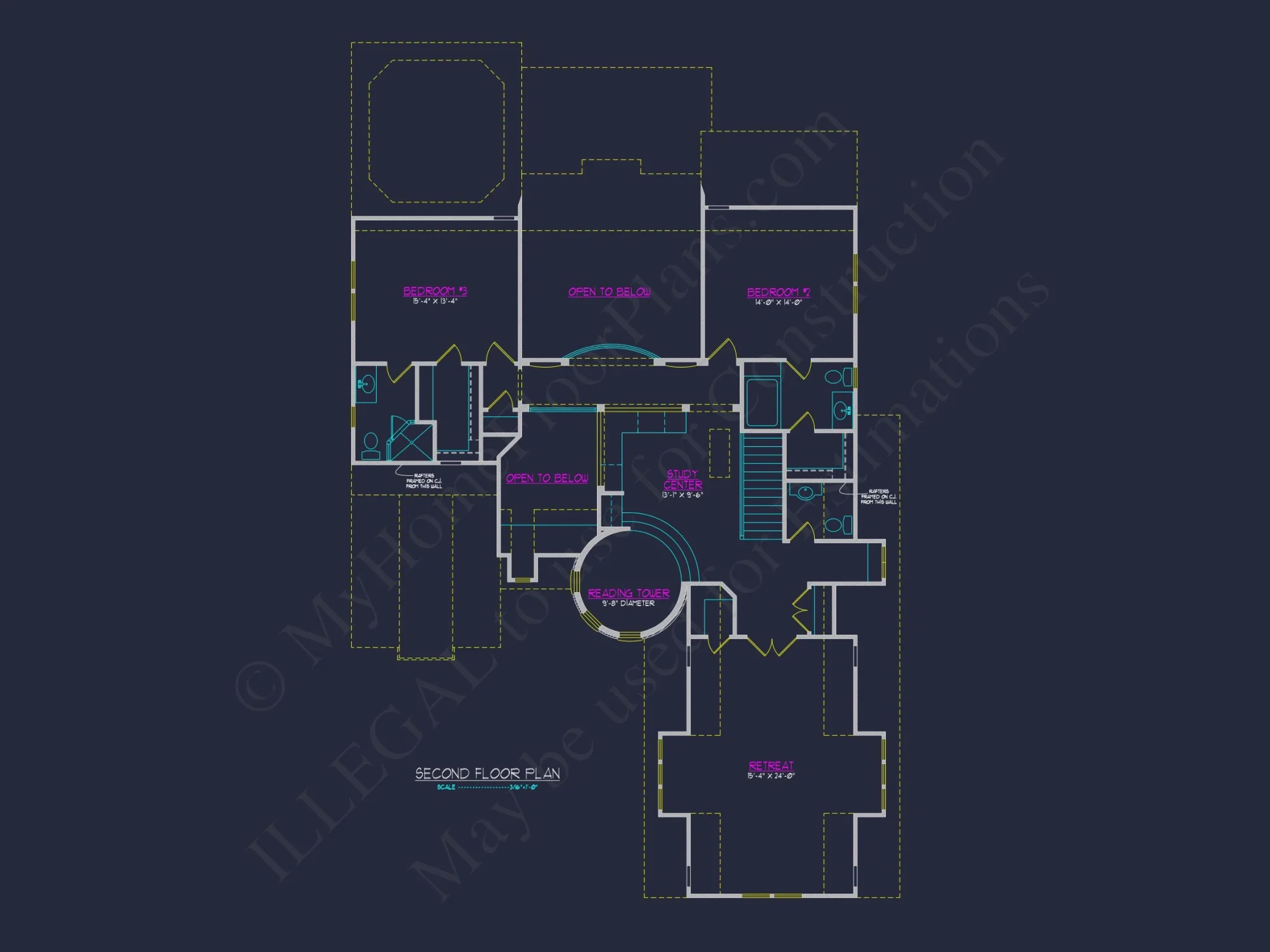 Spacious house Plan Featuring 3 Bedrooms, Blueprint & CAD