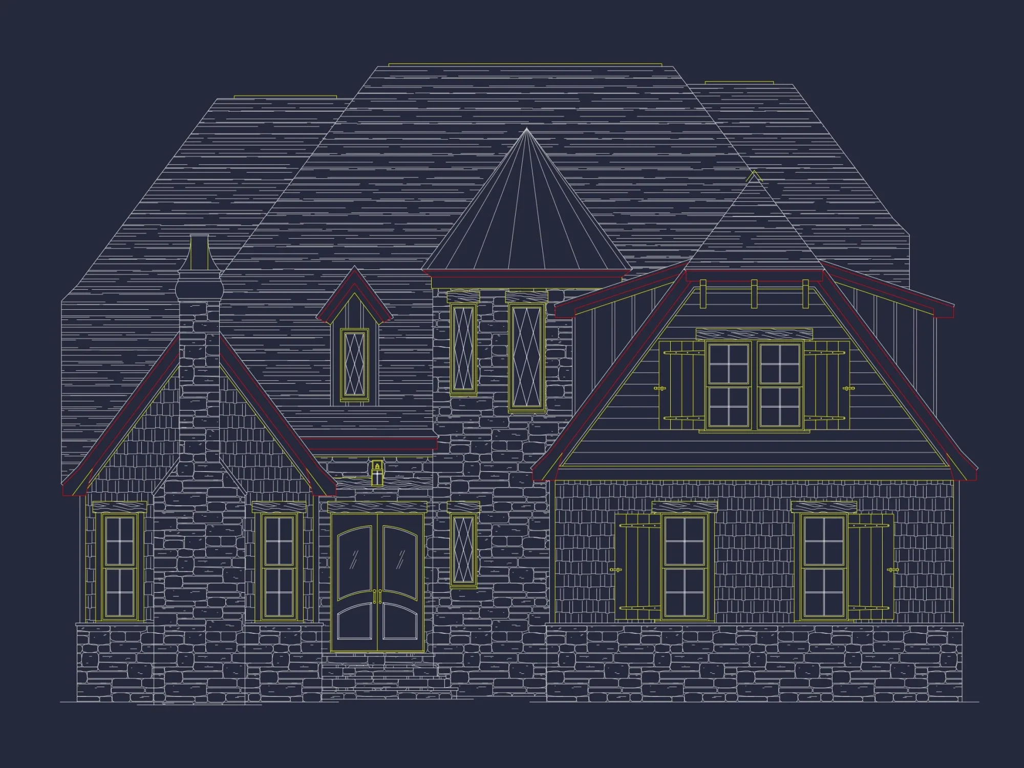 Spacious house Plan Featuring 3 Bedrooms, Blueprint & CAD